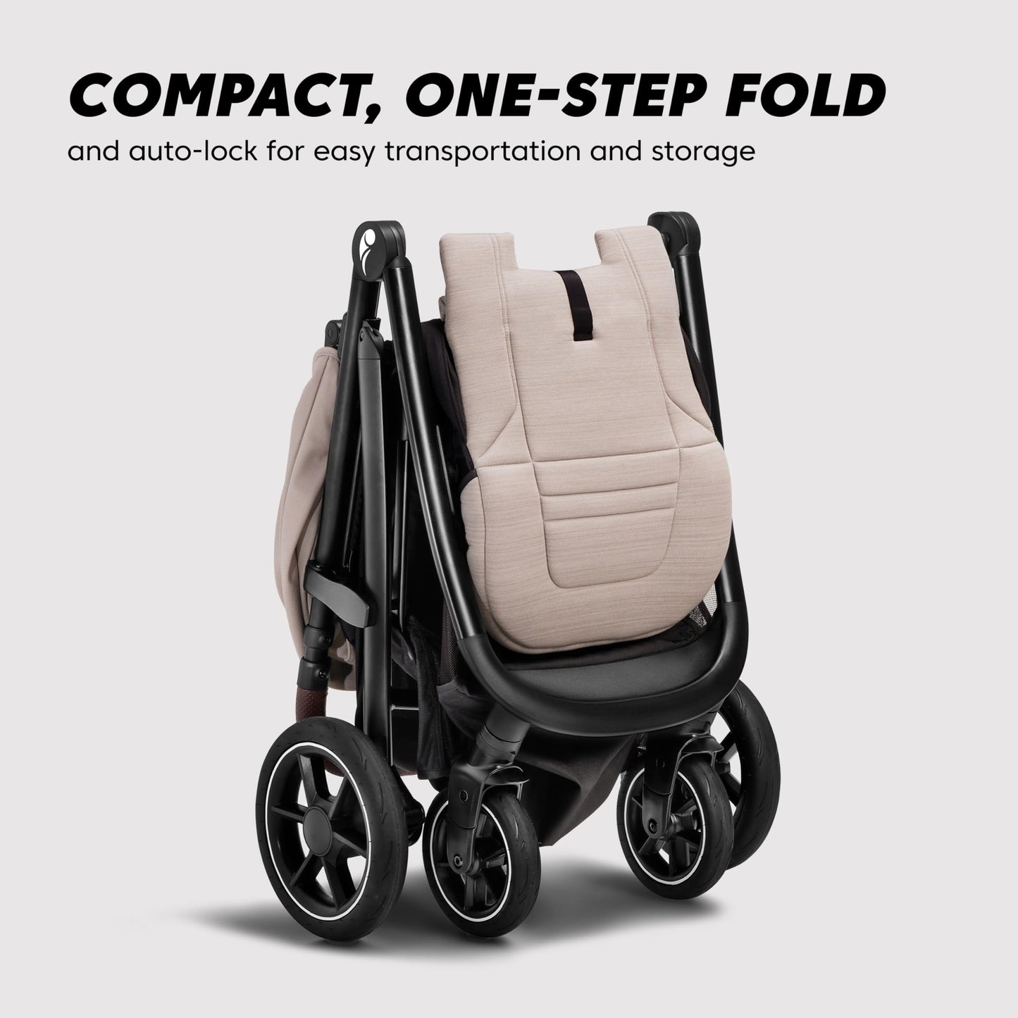 Baby Jogger® City Mini Air Lightweight Stroller, Compact Baby Stroller with All-Terrain Wheel Suspension Adjustable Seat with Calf Support Compact Fold, Rich Black