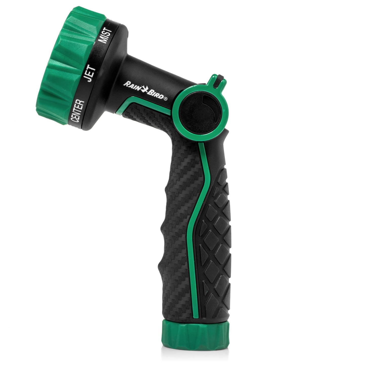 Rain Bird TCNZL8P Garden Hose Nozzle, Thumb Control, Carbon Fiber Texture, 8 Spray Patterns