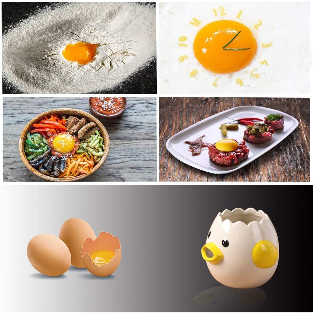L7HWDP Egg Separator, Yellow, Ceramic, 3x3 Inches, 4.3 OZ