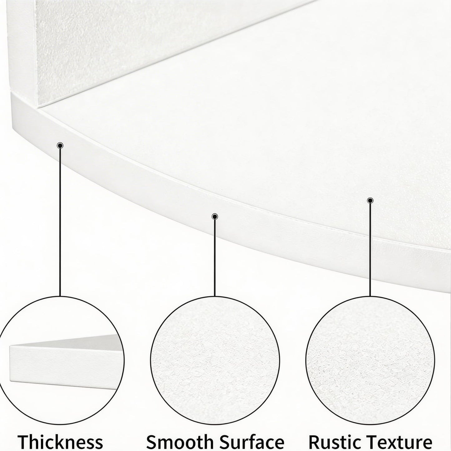 FRAWENLECO No-Drill Modern Corner Shelf Wall Mount, 5-Tier Floating Storage Rack, Corner Bookshelf with Hooks, Space-Saving Zigzag Plant Shelf for Bedroom, Living Room, Bathroom, Home Office(White)