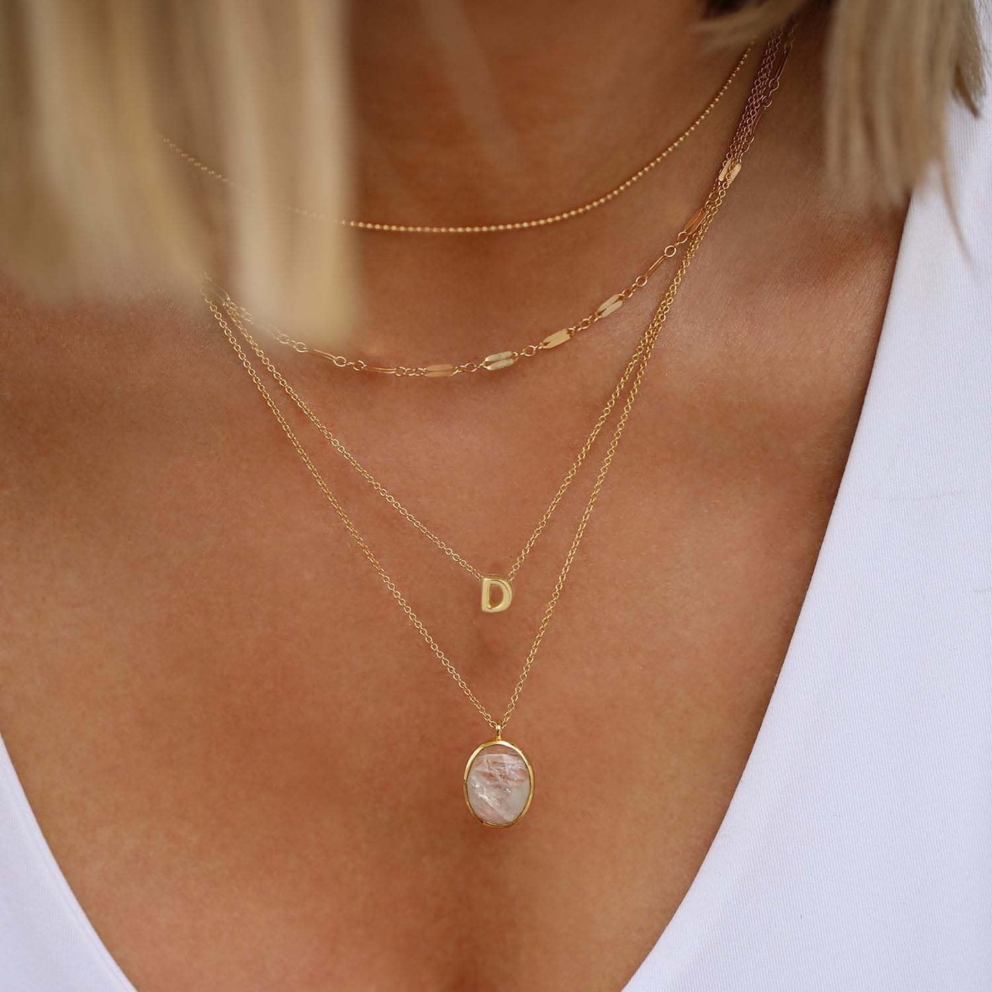 CUEZIY 14K Gold Plated Bubble Letter Necklace Initial Necklaces for Women Dainty Personalized Charm Pendant Name Necklace Cute Non Tarnish Fashion Accessories Teen Gift Trendy Stuff Jewelry Gifts