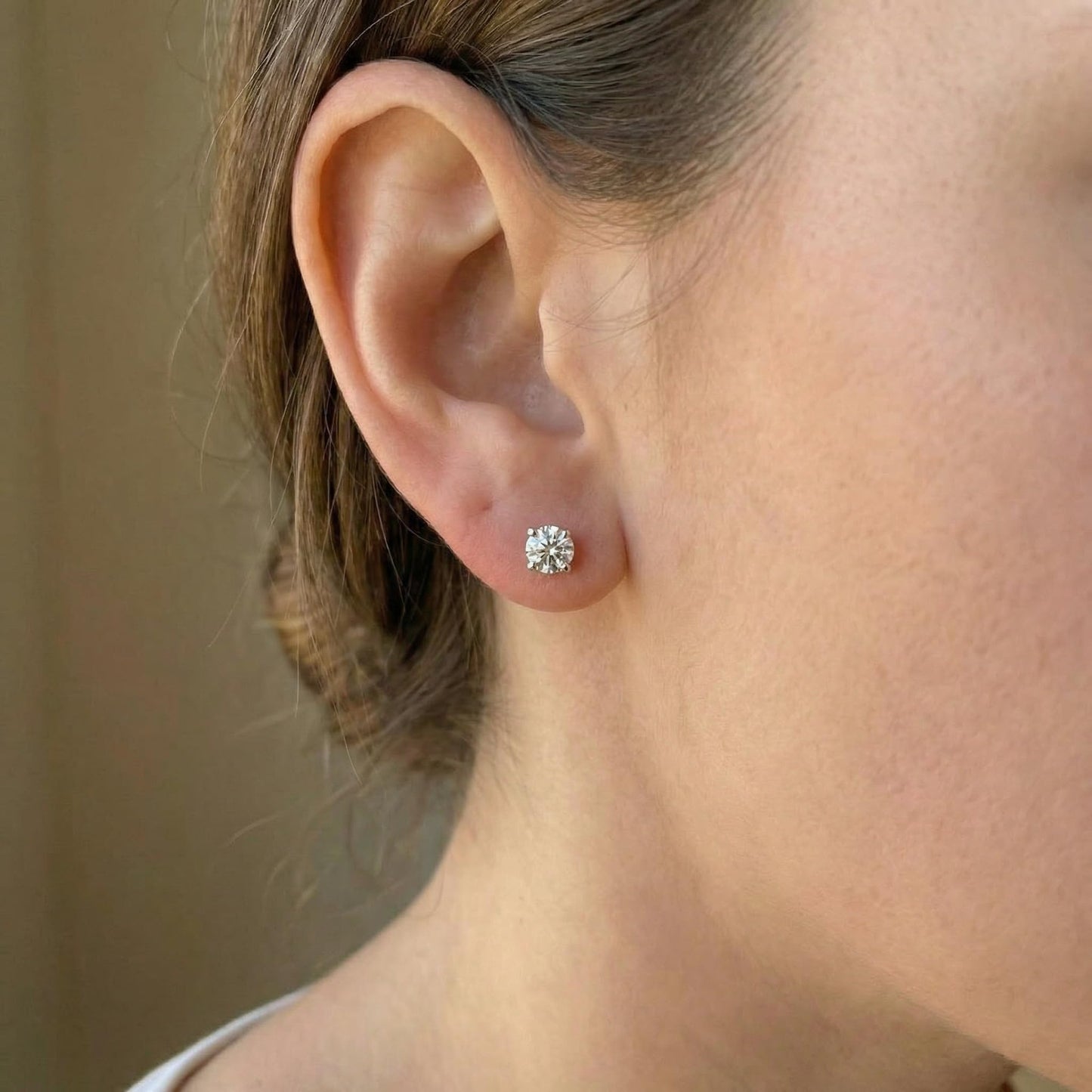 Pompeii 1 Carat (ctw) Diamond Studs in 14k Yellow Gold Lab Grown (HI,VS)