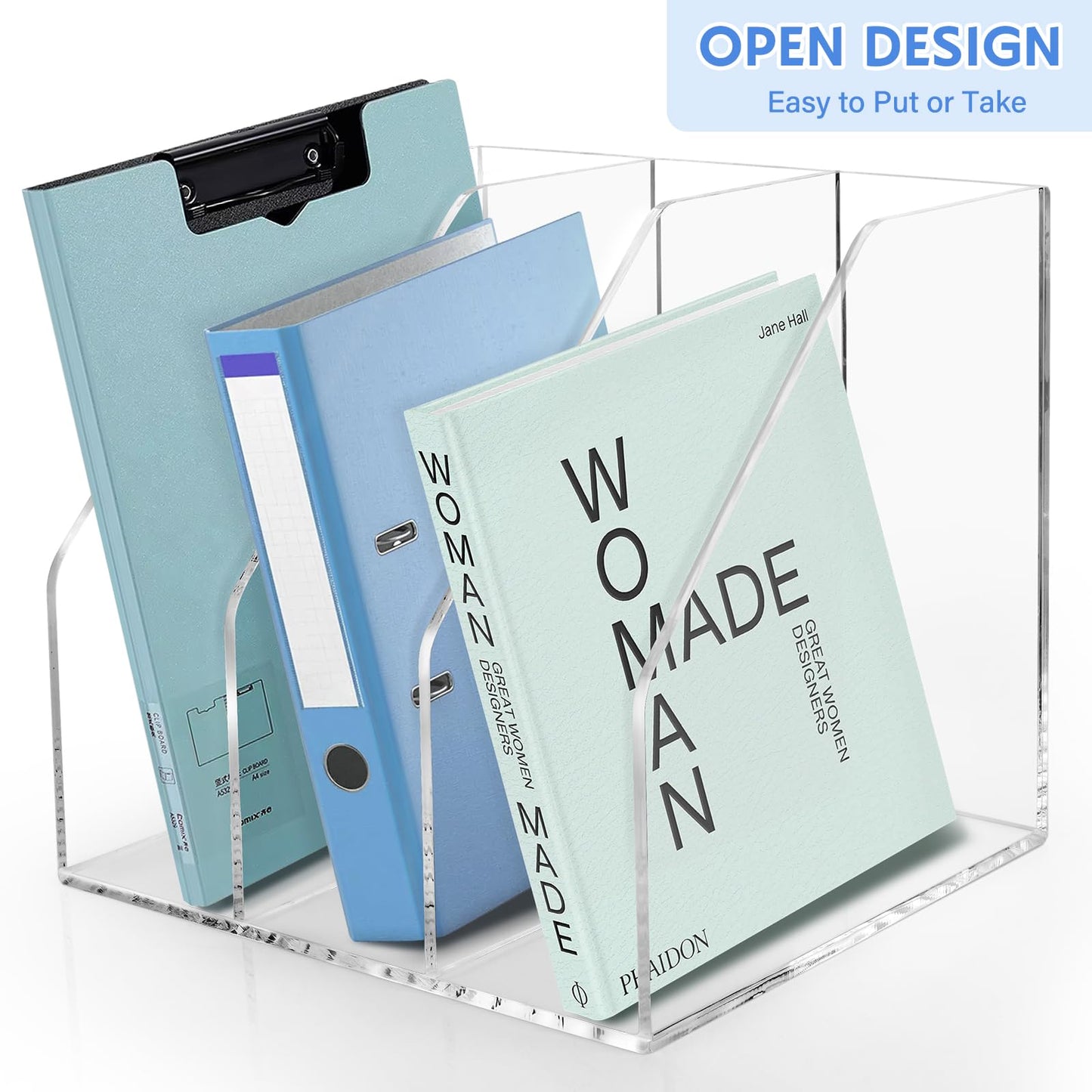 WYFHLPMMA Acrylic Paper Tray Stackable Letter Organizers, Clear Paper Desk Organizer, 3-Tier, Desk A4 File Holder for Office Document Desktop File