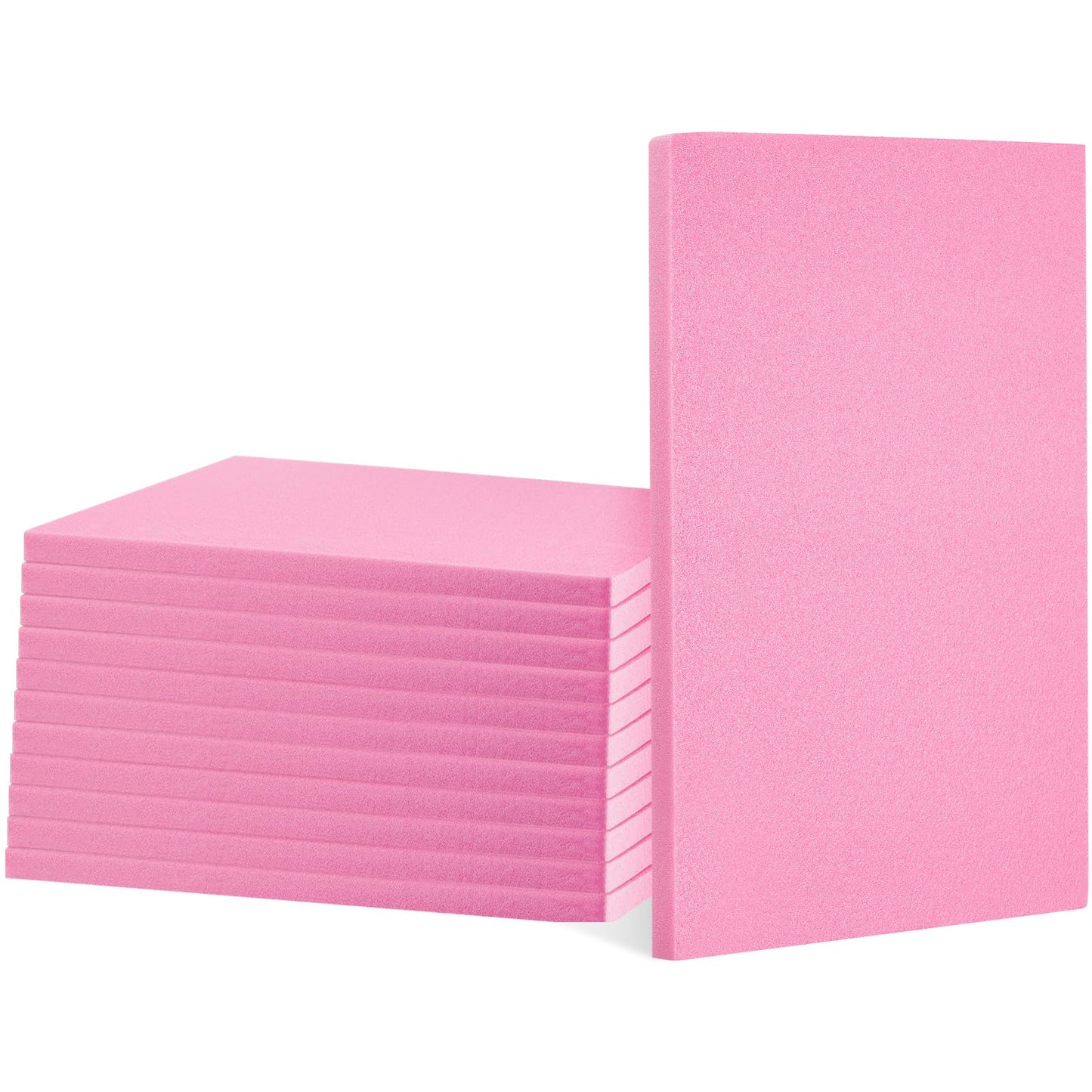 Frienda 12 Pcs Foam Board Bulk 12" x 7.5" x 1/2" Xps Foam Sheet Panel for DIY Crafts Sculpture Modeling Floral Arrangements School Home Office Art(Pink)