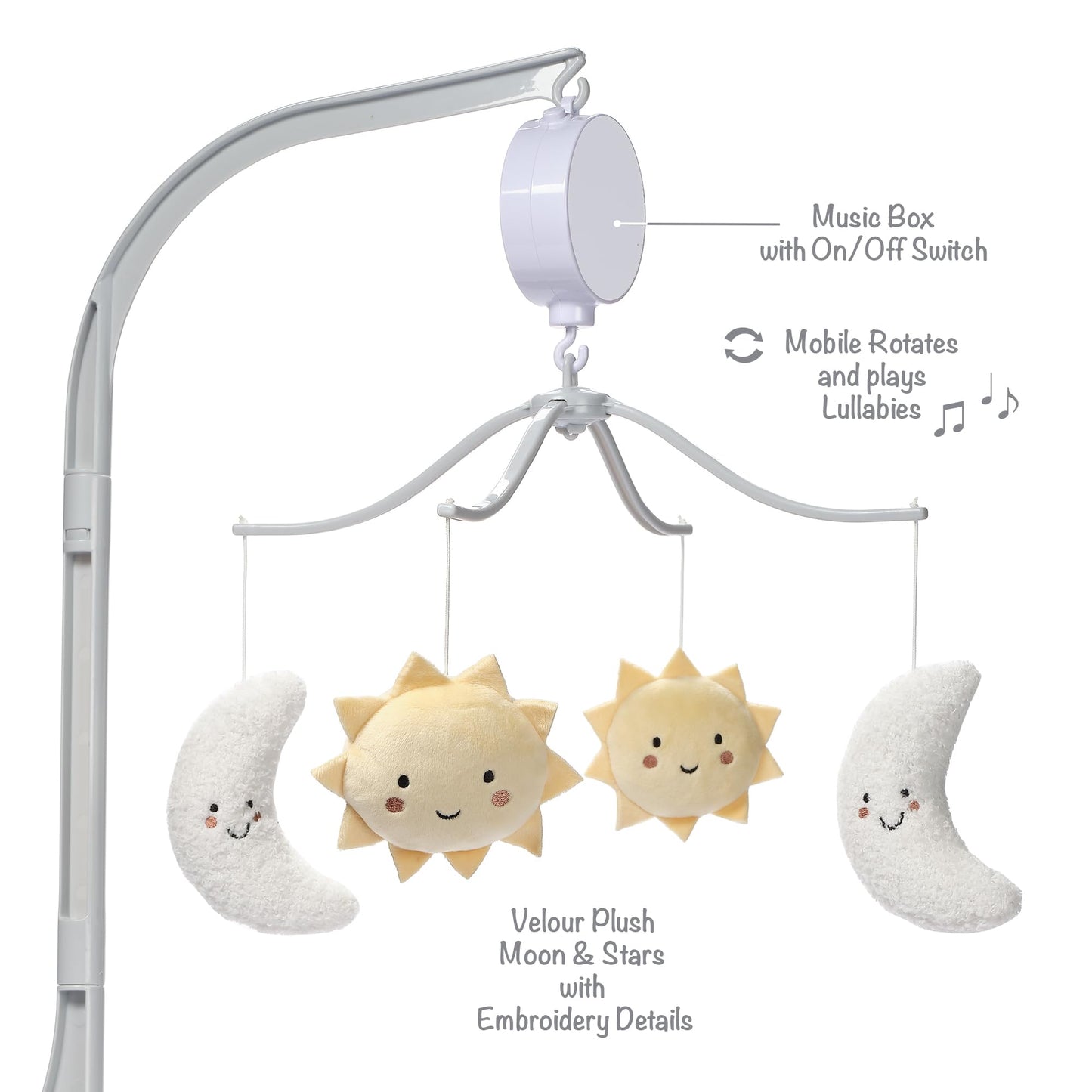 Bedtime Originals Little Star Celestial Musical Baby Crib Mobile Soother Toy