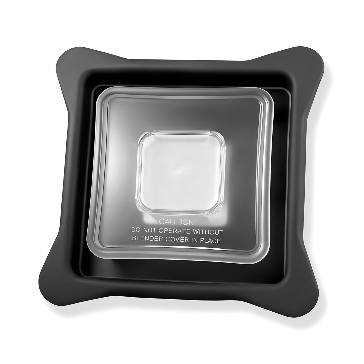 Blender Lid Replacement Fits for Blendtec Commercial Blender, Vented Gripper Lid Compatible with WildSide+ and FourSide jars, Lid for Blendtec Top with Square Clear Plug
