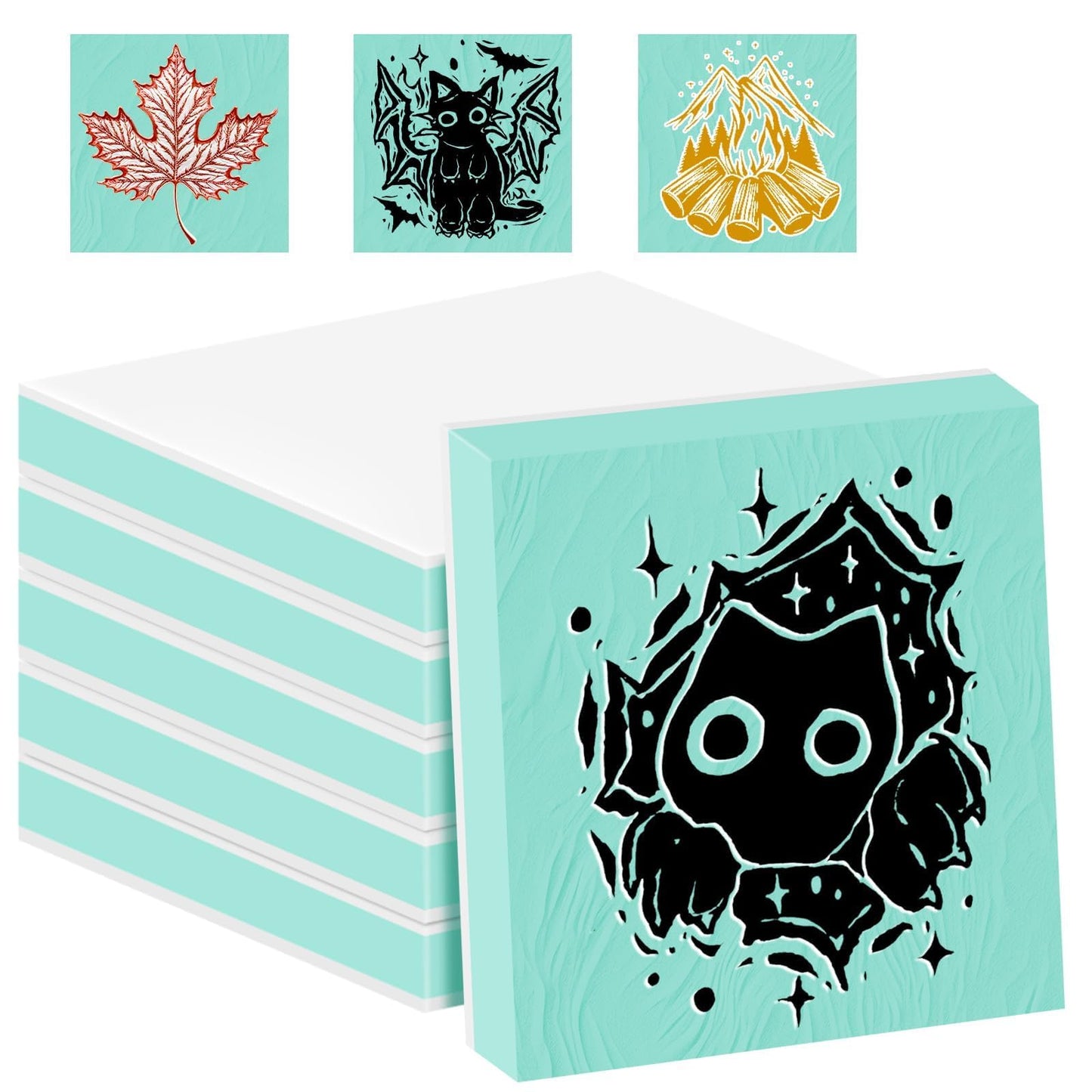 Oopsu 6pcs 2"x2" Rubber Carving Blocks, Linoleum Block Stamp Making Kit for Beginners - DIY Stamp Making, Printmaking Crafts (White & Green)