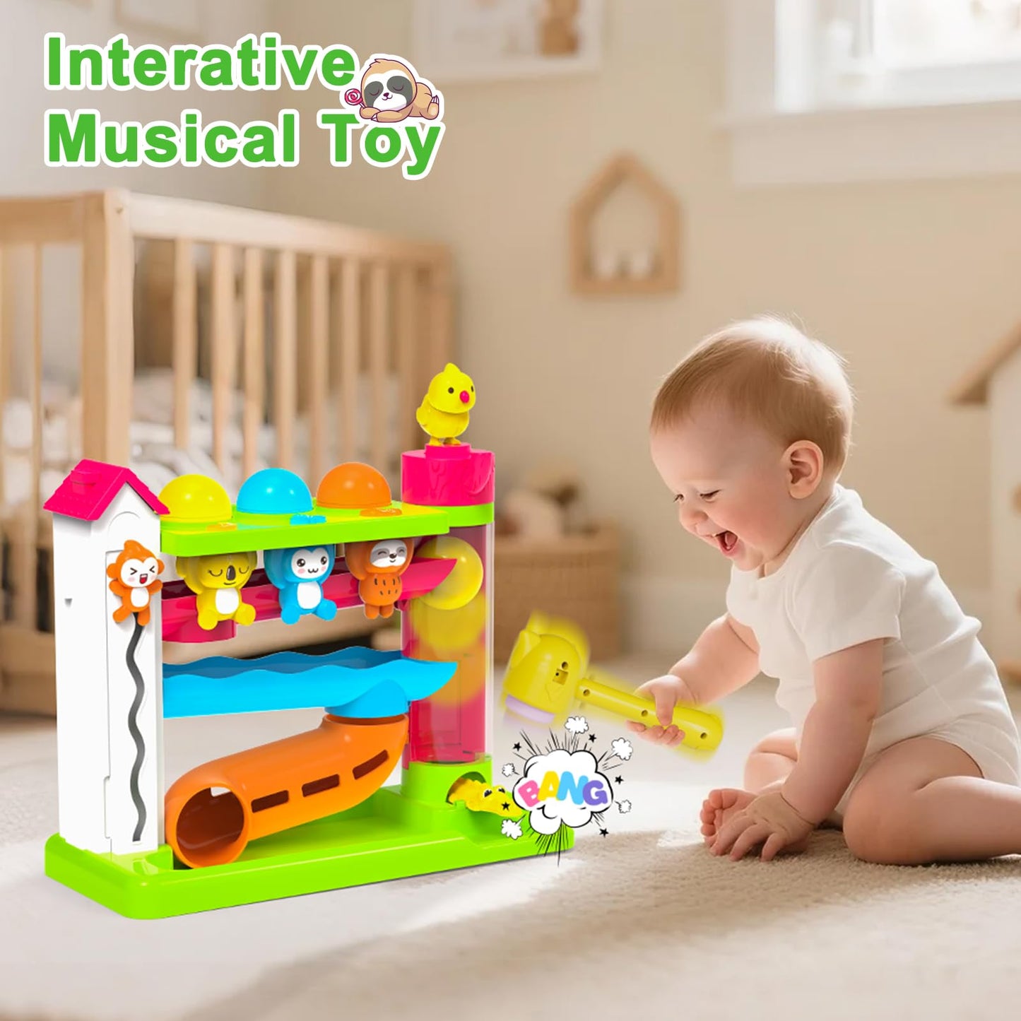 VOILBTOY Musical Toy for 1-2 Year Old Boys - Ball Drop Toy