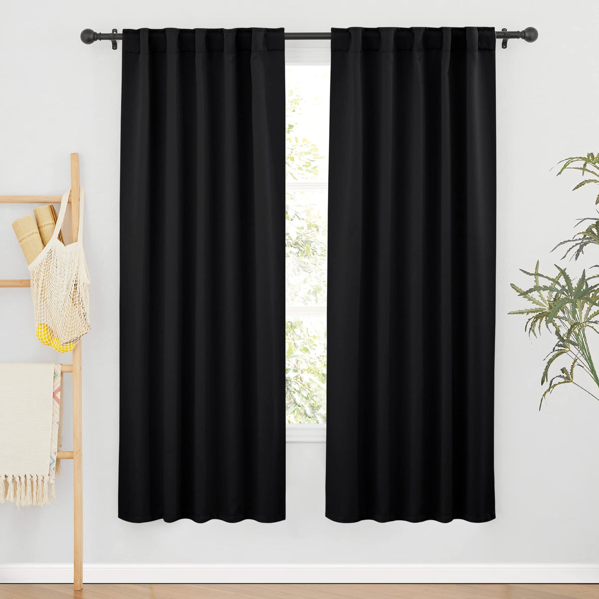 Blackout Curtains for Living Room Bedroom Nursery Office Laundry (2 Count)