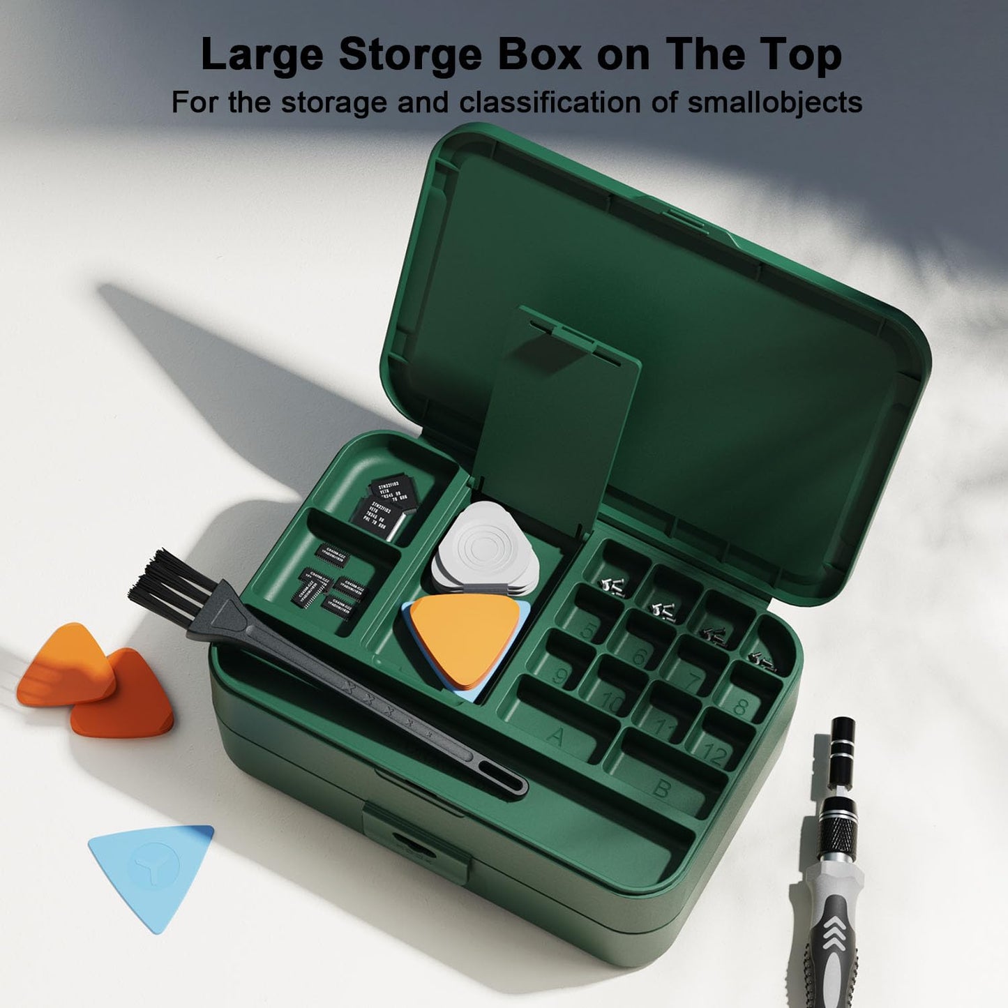 YOYSUN Mini Precision Screwdriver Set with Color-coded Identification, 132 in 1 Micro Magnetic Repair Tool Kits with Storage Box, 108 Bits,Small Manual Screw Driver Toolkits for iPhone/Mac/iPad/Table