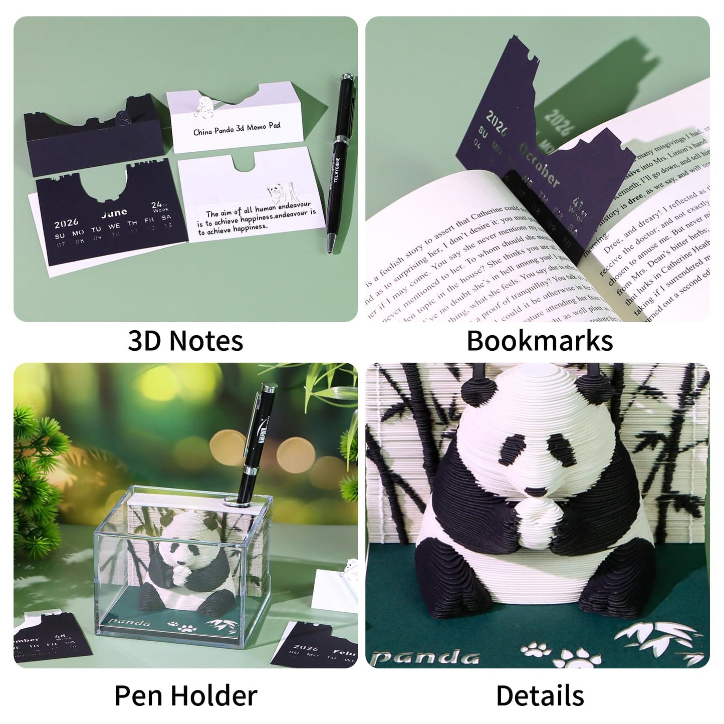Time Piece Calendar 2026, 3D Time Piece Calendar 2026, DIY Tear Away 3D Artsy Pads, 3D Memo Pad Paper Carving Art for Desktop Decor