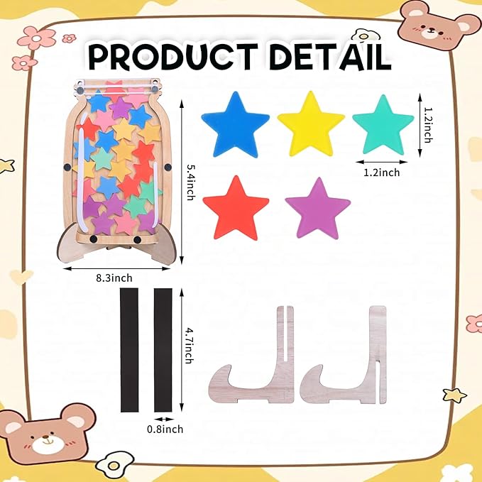 GdosRuth Classroom Reward Jar Magnetic Reward Jars for Kids Behavior Reward Chart for Kids Positive Behavior Jar Potty Training