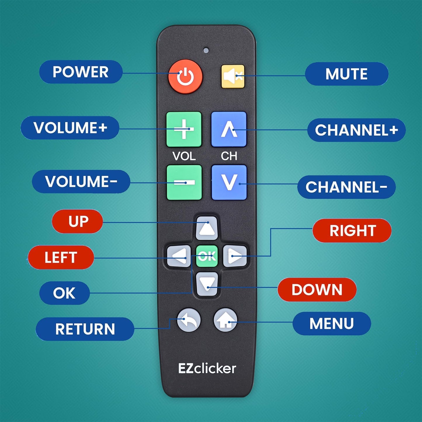 LG Replacement TV Remote Compatible with LG TV's ONLY (Black) Big Button, Simplified and Easy to Use (2xAAA Batteries not Included)
