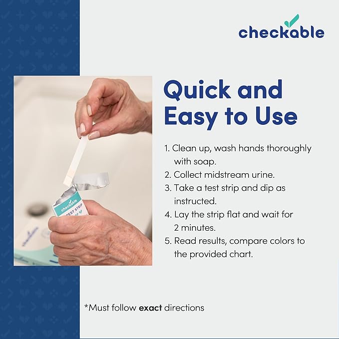Checkable® Urinary Tract Infection Screening Strips (3ct) and Checkable D-Mannose UTI Supplements (60ct) Combo Pack