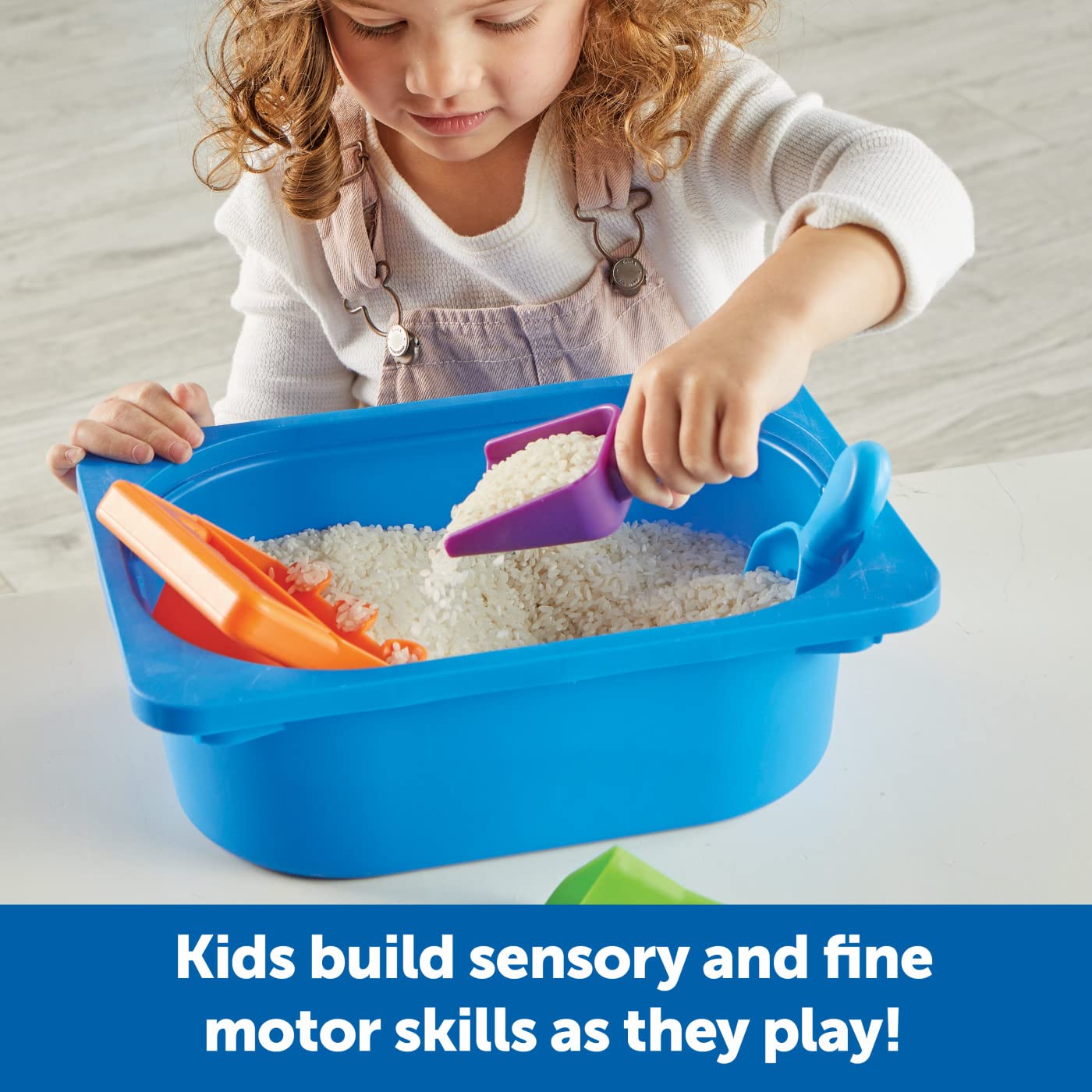 Learning Resources Helping Hands Sensory Scoops - Fidget Sand Toys, Water Bin Play, Tool Set, Fine Motor Games, Toddler Daycare Essentials, Preschool Sensory Bin Toys, Outdoor Toys for Toddlers 3-5
