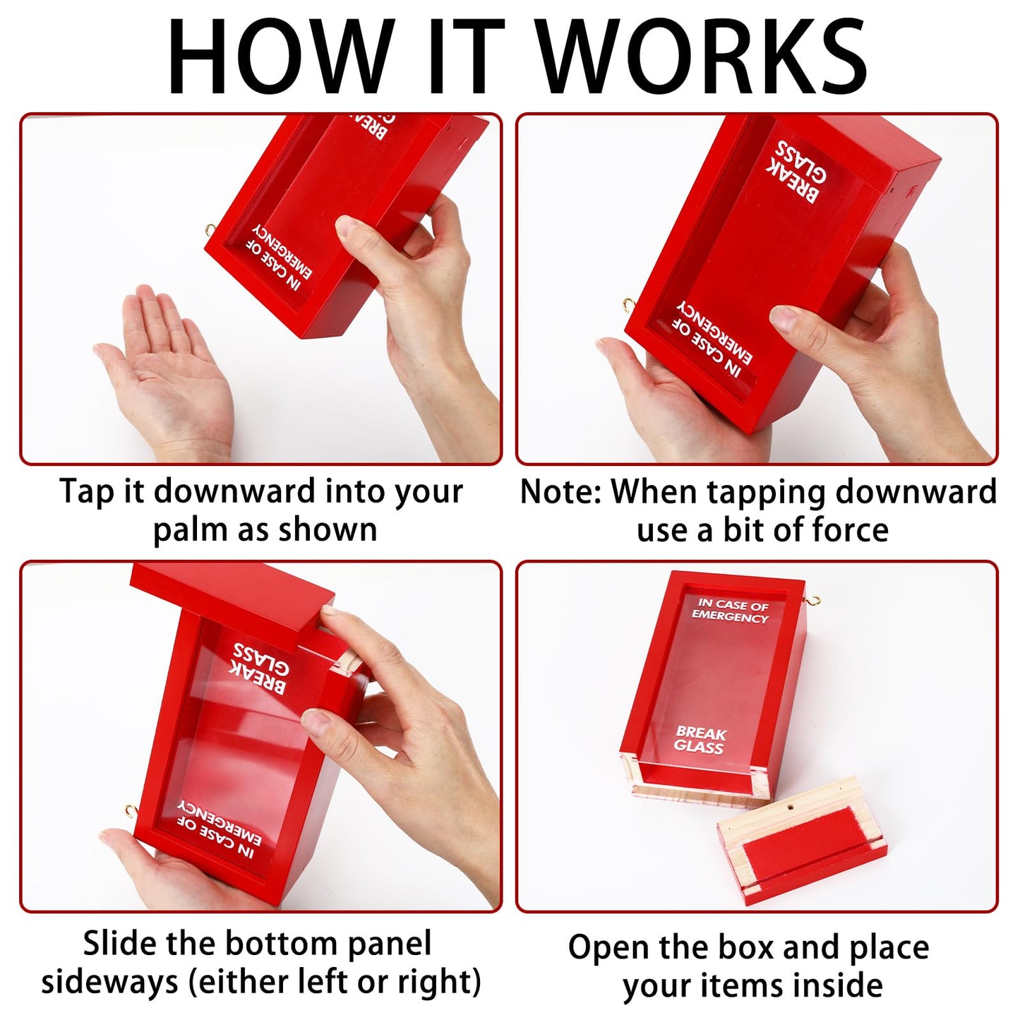 JULEASEL Fun Emergency Puzzle Box w/Hammer – Unique Gift Idea for Cash, Gift Cards, Vouchers, Tickets – Fun & Creative Gifts Box for Birthdays, Holidays & Special Occasions
