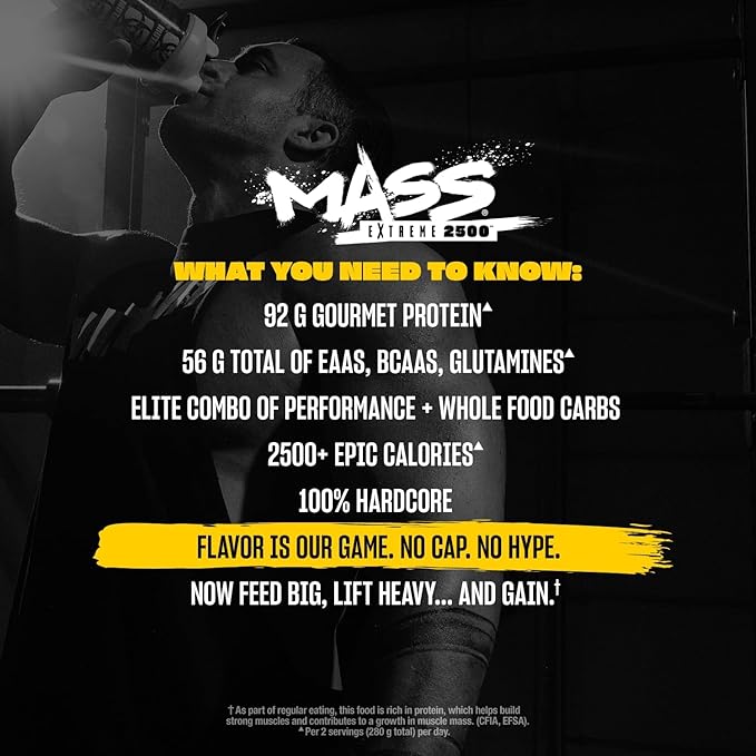 Mutant Mass Extreme Gainer – Whey Protein Powder – Build Muscle Size and Strength – High Density Clean Calories (Triple Chocolate, 6 lbs)