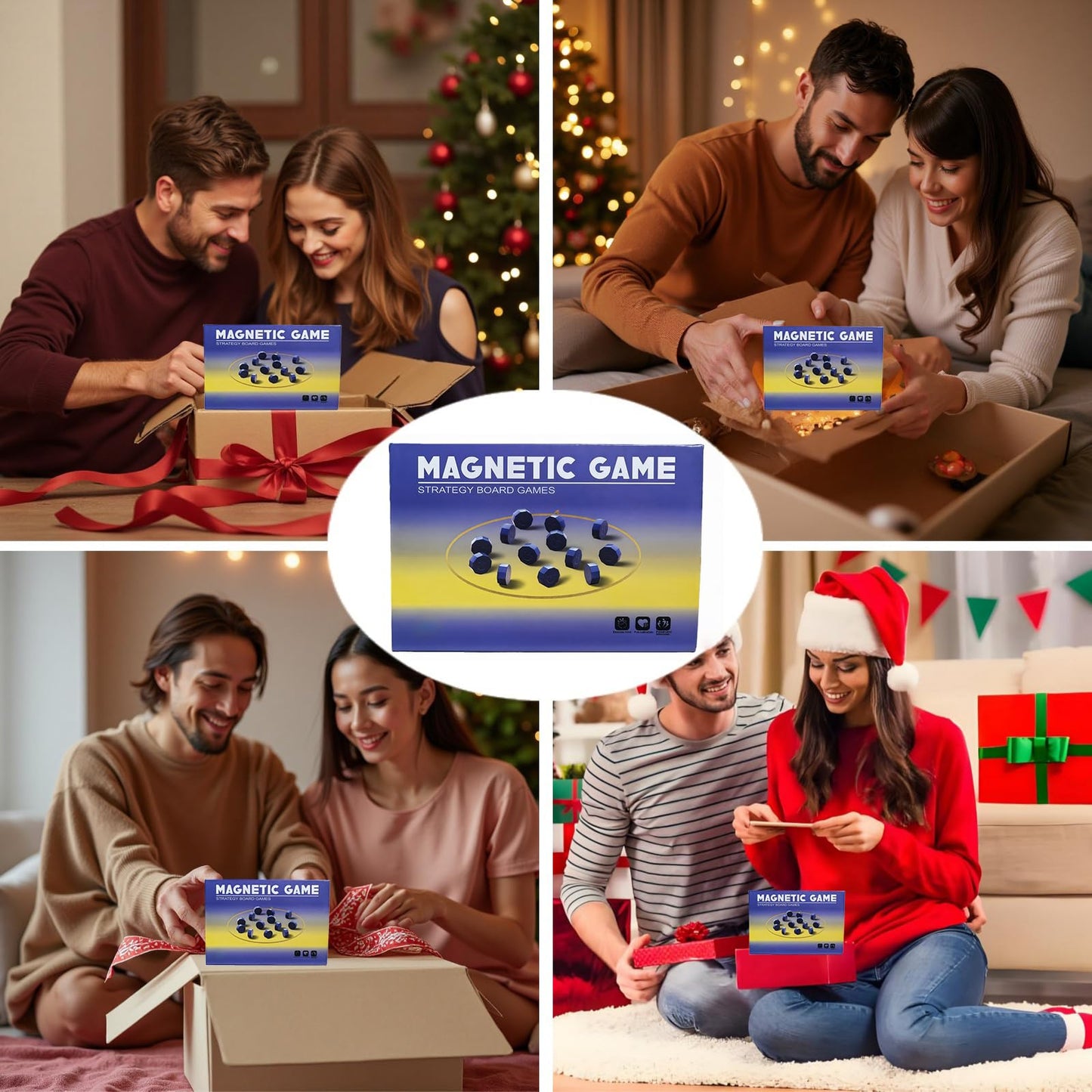FEELGUY Magnet Chess Game Magnet Game with String for Easter Basket Stuffers Family Games Night, Great Fun Puzzle Strategy Games for Family & Party, Camping Tops, Game Collections