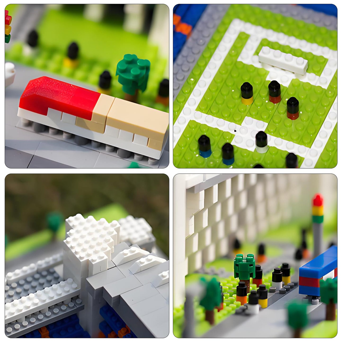 LANGLICHUN 3D Stadium Building Blocks Set Architectural Model Kit Sports Arena Display Building Toy Collectible Construction Set for Teens Adults Desk Home Office Decoration Gift 3500+PCS