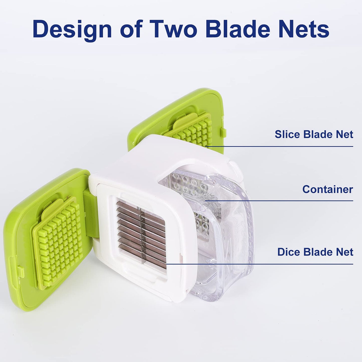 Wisekoti Updated Garlic Press&Peeler Set- Convenient Dicing and Slicing. Chopper, Masher & Crusher, Mincer and Paste