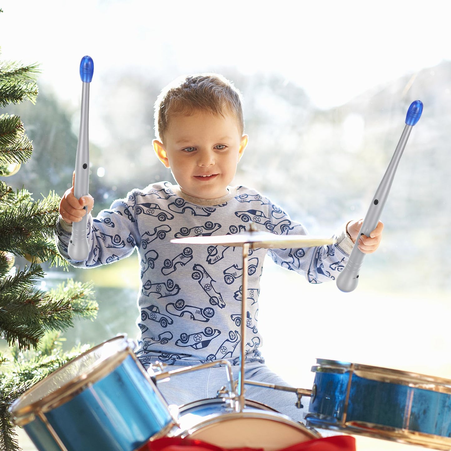 Pair Electronic Drumsticks Drum Sticks s for Electronic s Rhythm Toddler Toy Rhythm s for Kids Electric Toys Music Kit 5b