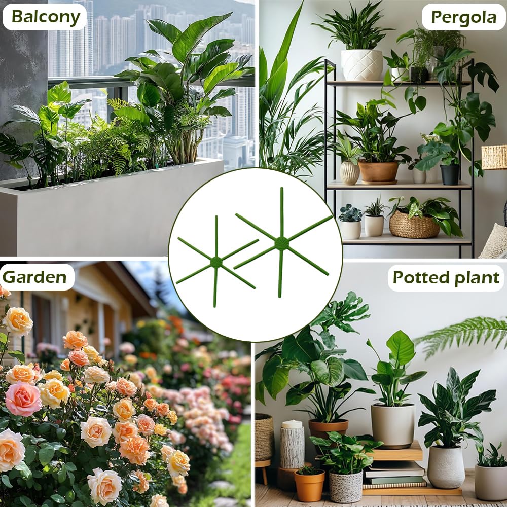 YjiaYjiaY 2 Pcs Free-Form Bending Silicone Plant Stem Support, M Size Flexible Hook Monstera Stem Supports, Reusable Silicone Plant Climbing Stakes Indoor Outdoor