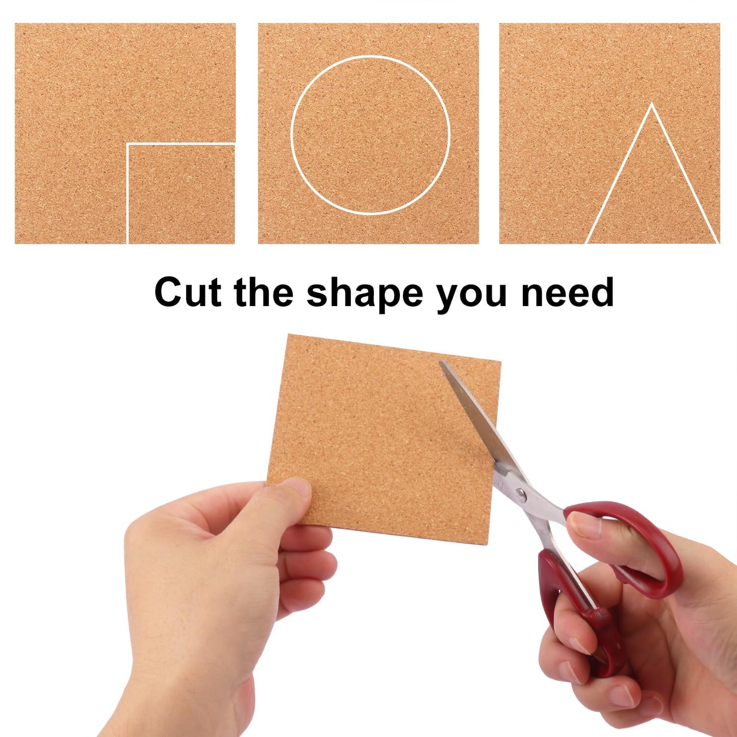 300 PCS 4 x 4 Inch Self Adhesive Cork Squares, Squares Backing Cork Tiles Sheets for Coasters, Perfect for DIY & Craft Projects