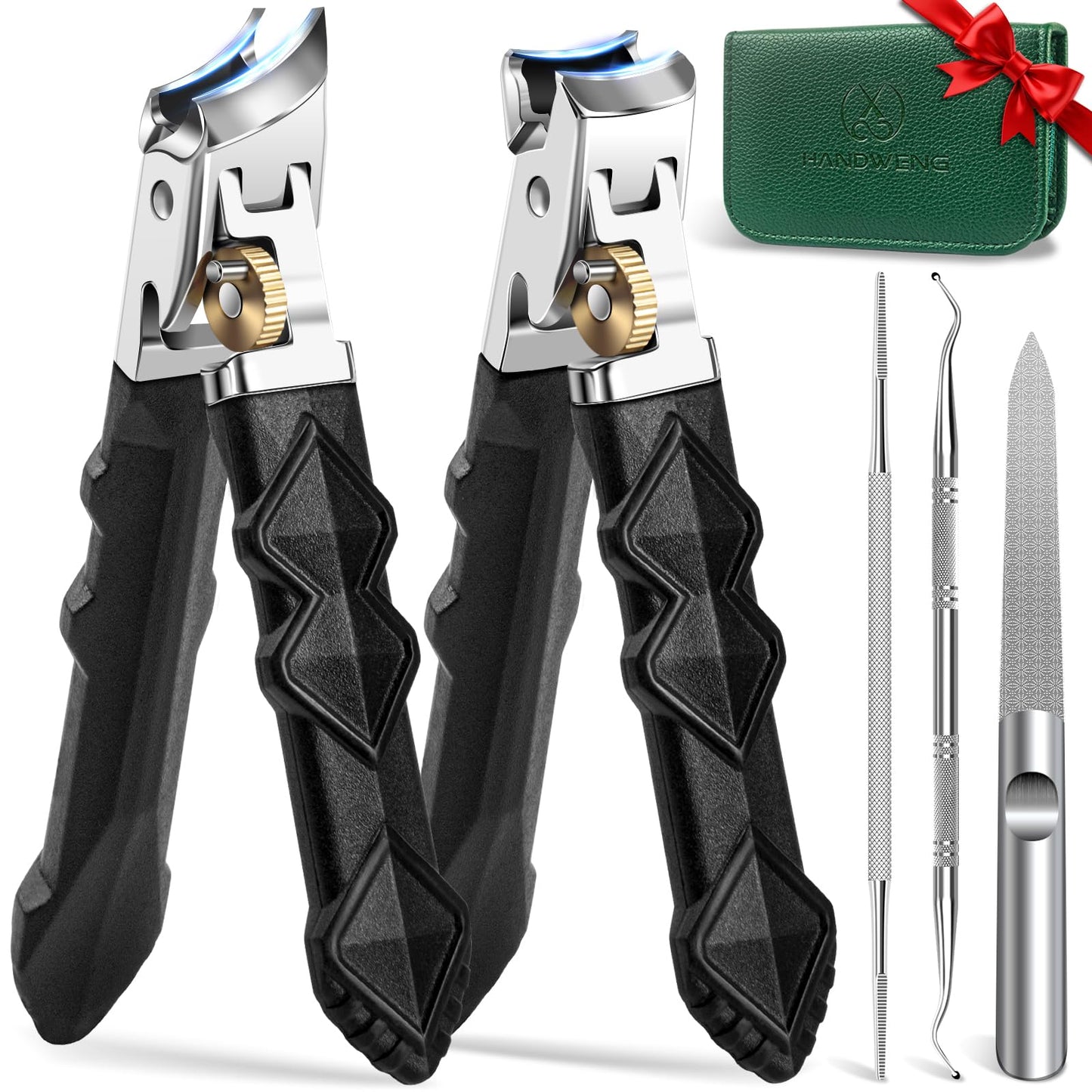 Toenail Clippers for Thick Toenails, Toe Nail Clippers for Thick Nails for Seniors, Long Handled Nail Clippers for Men, Heavy Duty Ingrown Toenail Clippers Nail Cutters, Sharp Slanted Nail Clippers