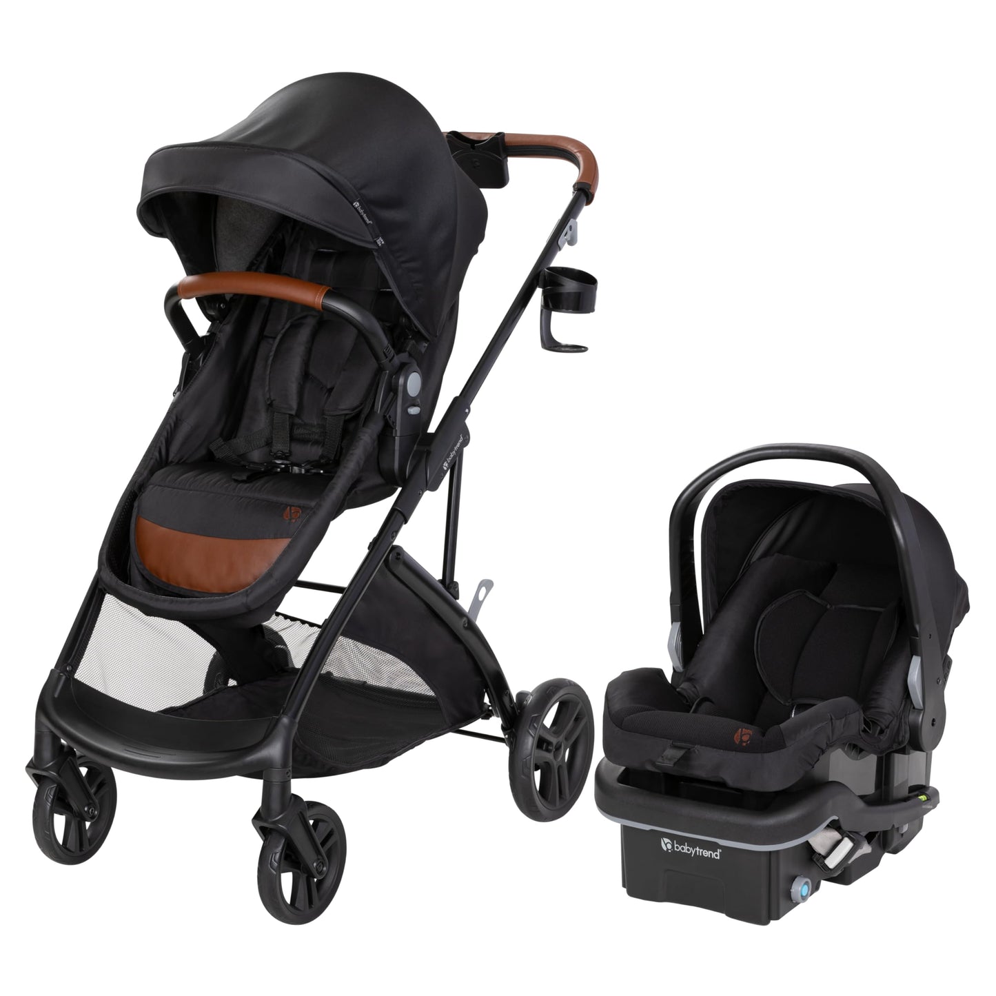 Baby Trend Passport Switch 6-in-1 Modular Travel System with EZ-Lift Plus Infant Car Seat, Midnight Cocoa