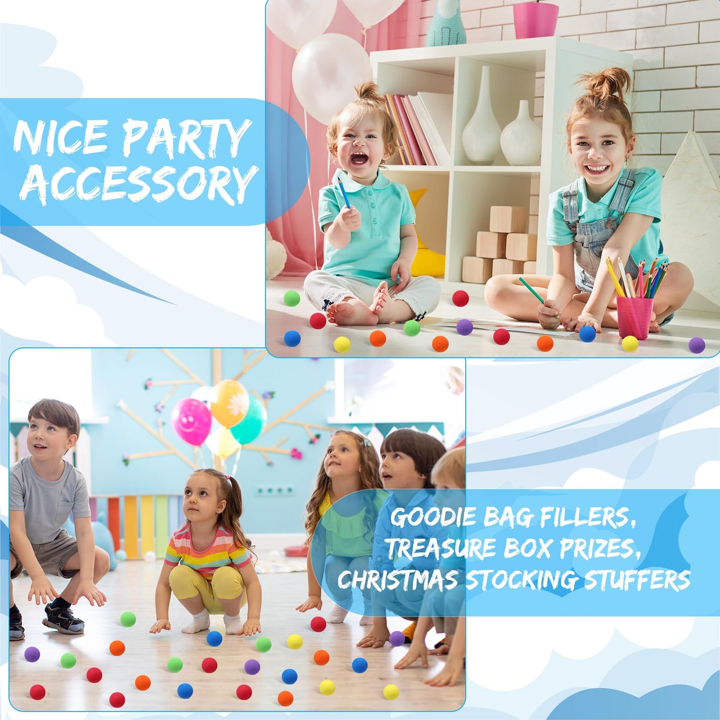 kymqlyw 30 Pcs Assorted Mini Soft Foam Balls - Lightweight Play Balls for Crafts, Birthday Party Favors, Carnival Prizes (Green)