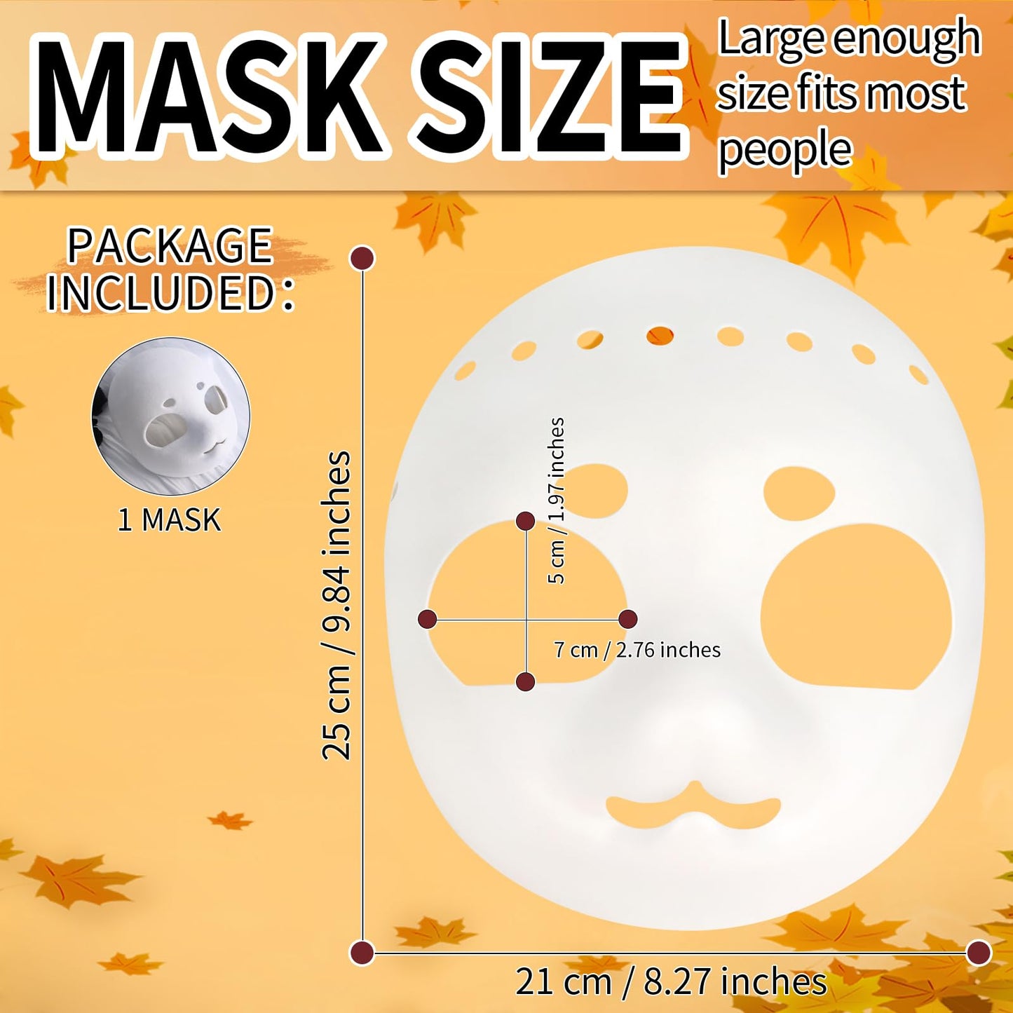 YLOVEFUR 3 PCS DIY Full Face Masks White Paintable Animal Fox Mask for Halloween Masquerade Cosplay Party Costume Accessories