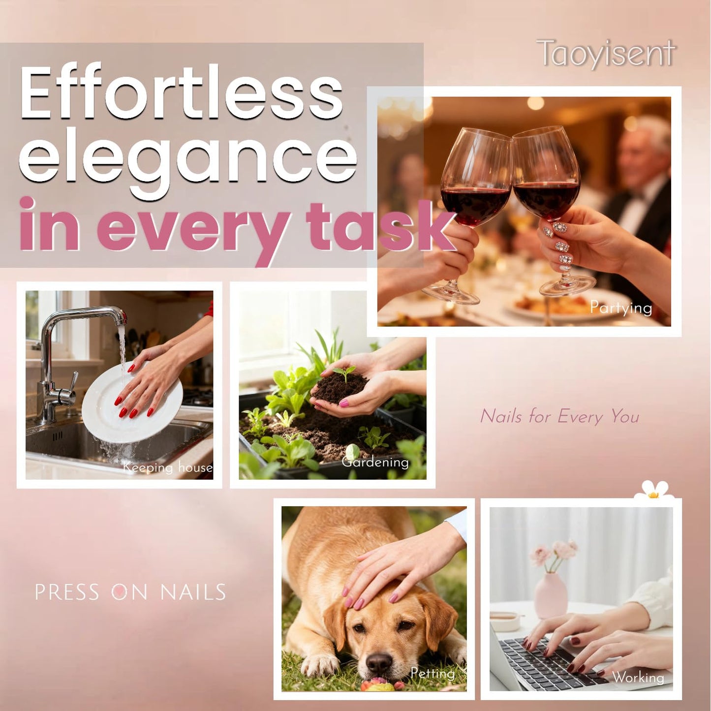 Red Nude Press On Nails with Argyle & Polka Dot Design, Glossy Wine Red Square False Nails, Elegant Short Medium Fake Nails for Women, 30PCS Set (The sizing runs small)