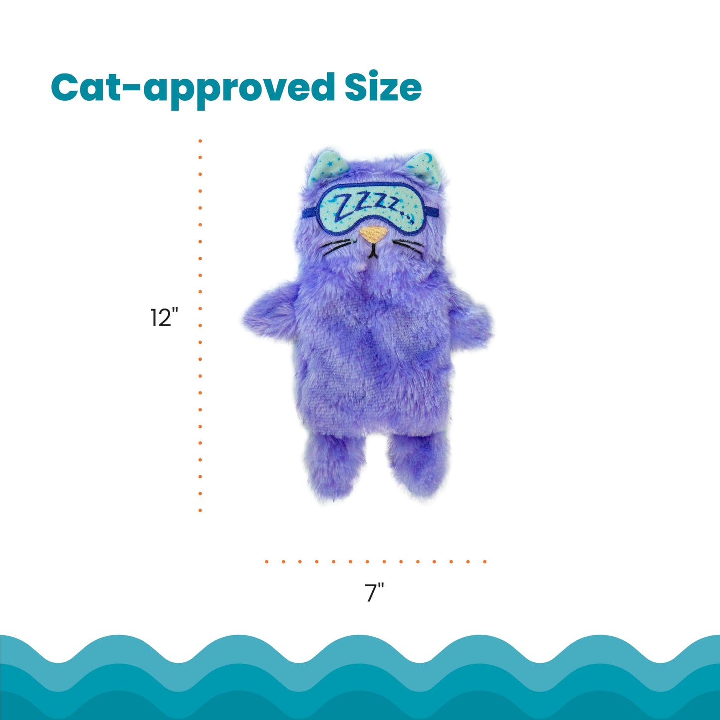 Catstages Purr Pillow Cat Toy – Plush Cat Toy with Touch-Activated Purr for Calming Cats & Kittens