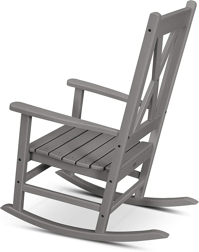 POLYWOOD® Braxton Porch Rocking Chair in Mahogany