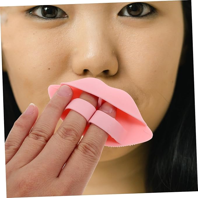 Happyyami 3pcs Silicone Face Scrubber Lip Scrub Exfoliating Facial Brush Facial Cleansing Tool Random Color