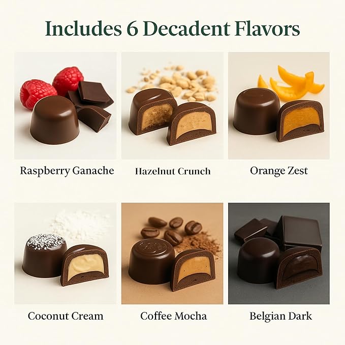 Andy Anand Sugar Free Belgian Chocolate Truffles | Exquisitely Delicious, You Won't Believe They're Sugar Free | Diabetic Friendly Gift Box | Perfect for Connoisseurs, Amazingly Delicious (15 Pieces)