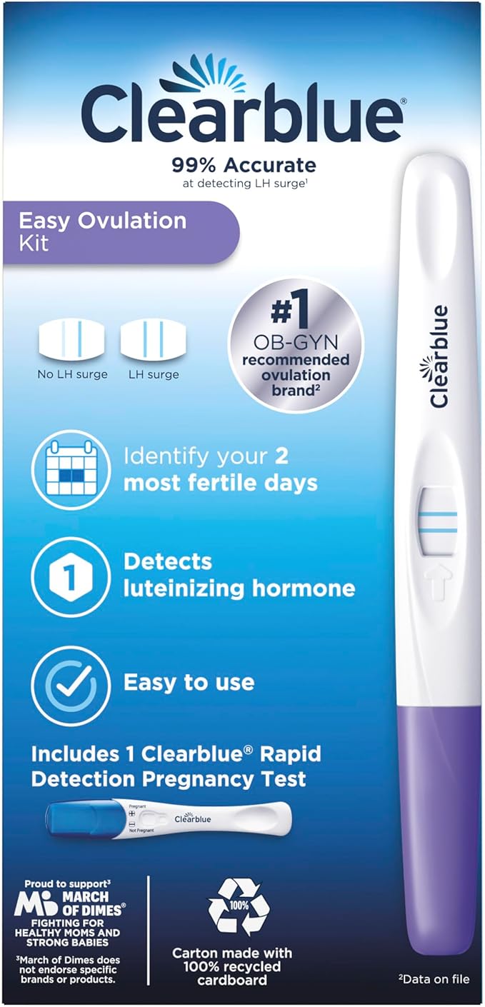 Clearblue Ovulation Complete Starter Kit, 10 Ovulation Tests and 1 Pregnancy Test