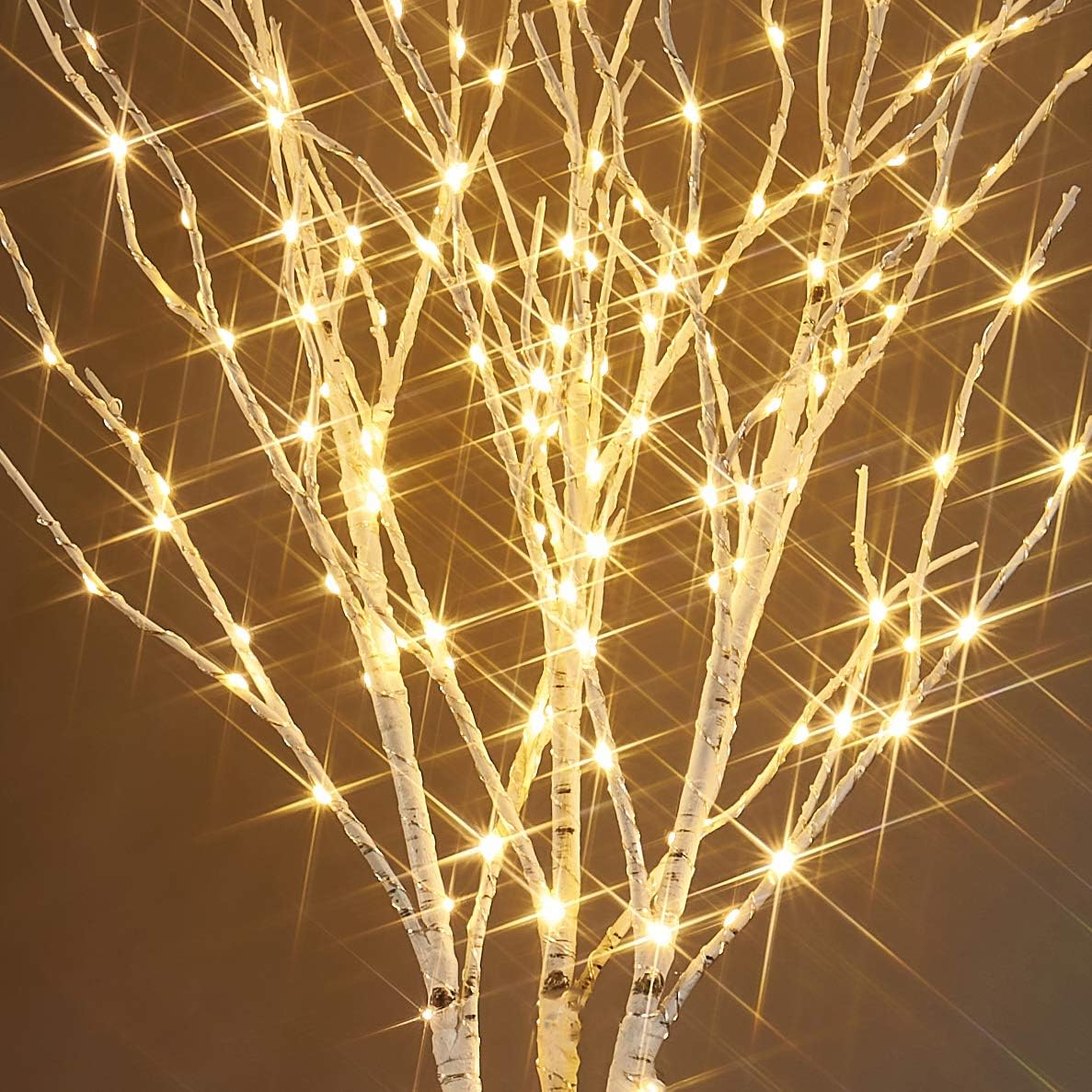 Fudios Lighted Branches 150 LED Fairy Lights with Timer 32in Plug in, Electric Lit White Birch Twigs for Vase Christmas Inside Outside Decor