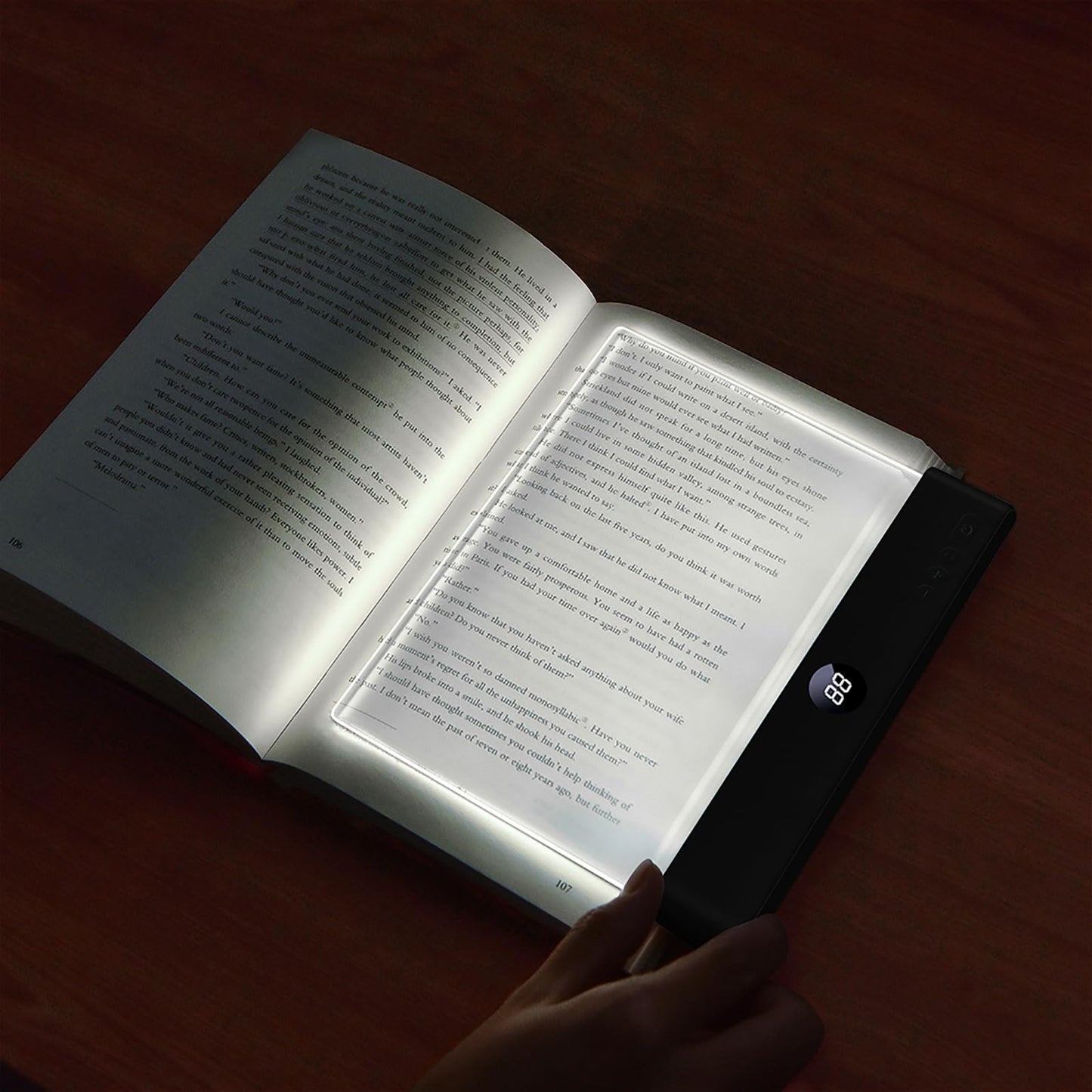 Choudao Tech LED Book Light and Night Light 2 in 1, 3 Color Temperatures & Stepless Dimming, USB Rechargeable Reading Light with Timer for Night Reading 1pc (Black)