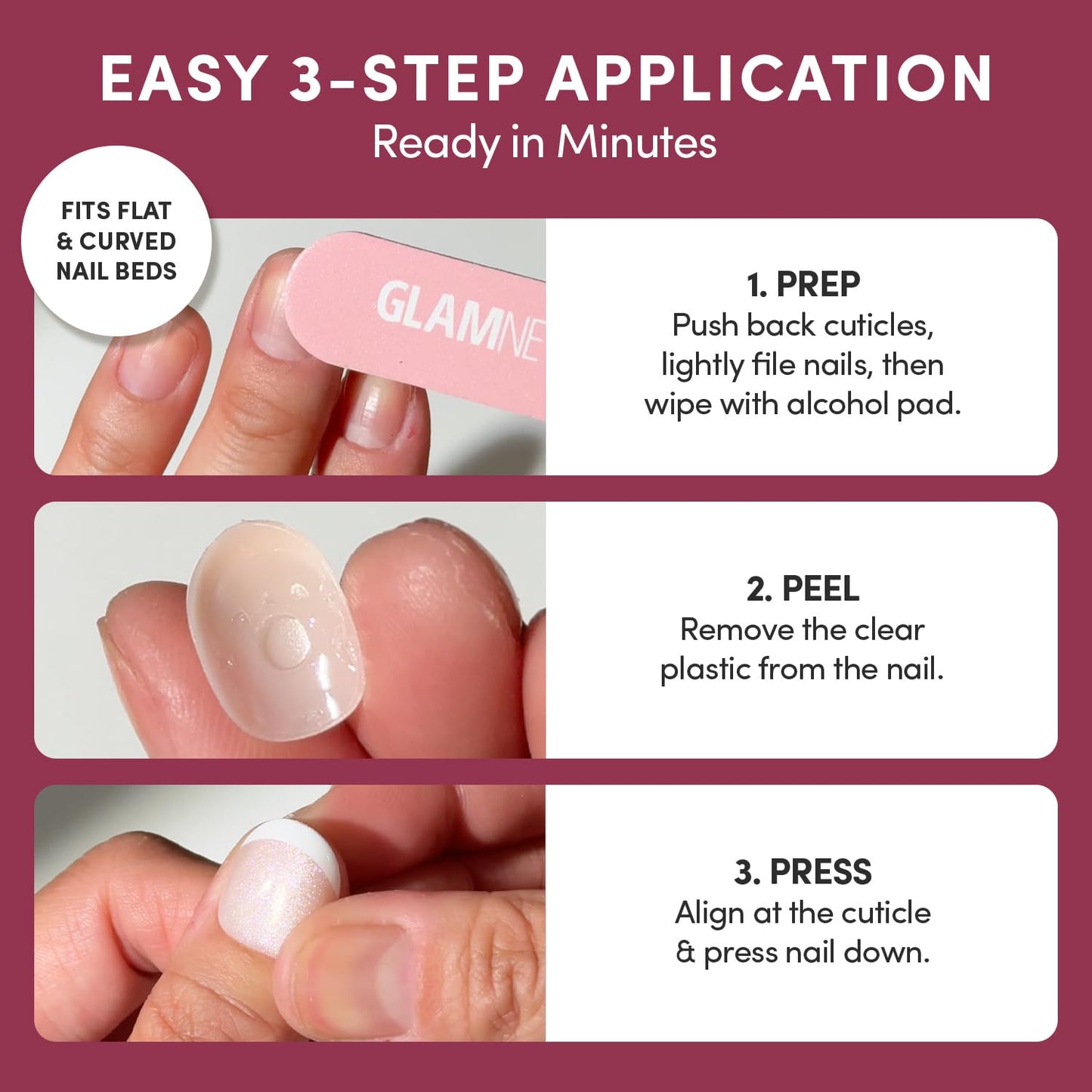 Glamnetic Quick Press Mani Bundle - No Glue Press On Nails, Just Peel and Stick | Lime Beam & Ocean Prism | Mess Free Salon Quality Stick On Nails | Almond Extra Short Nails