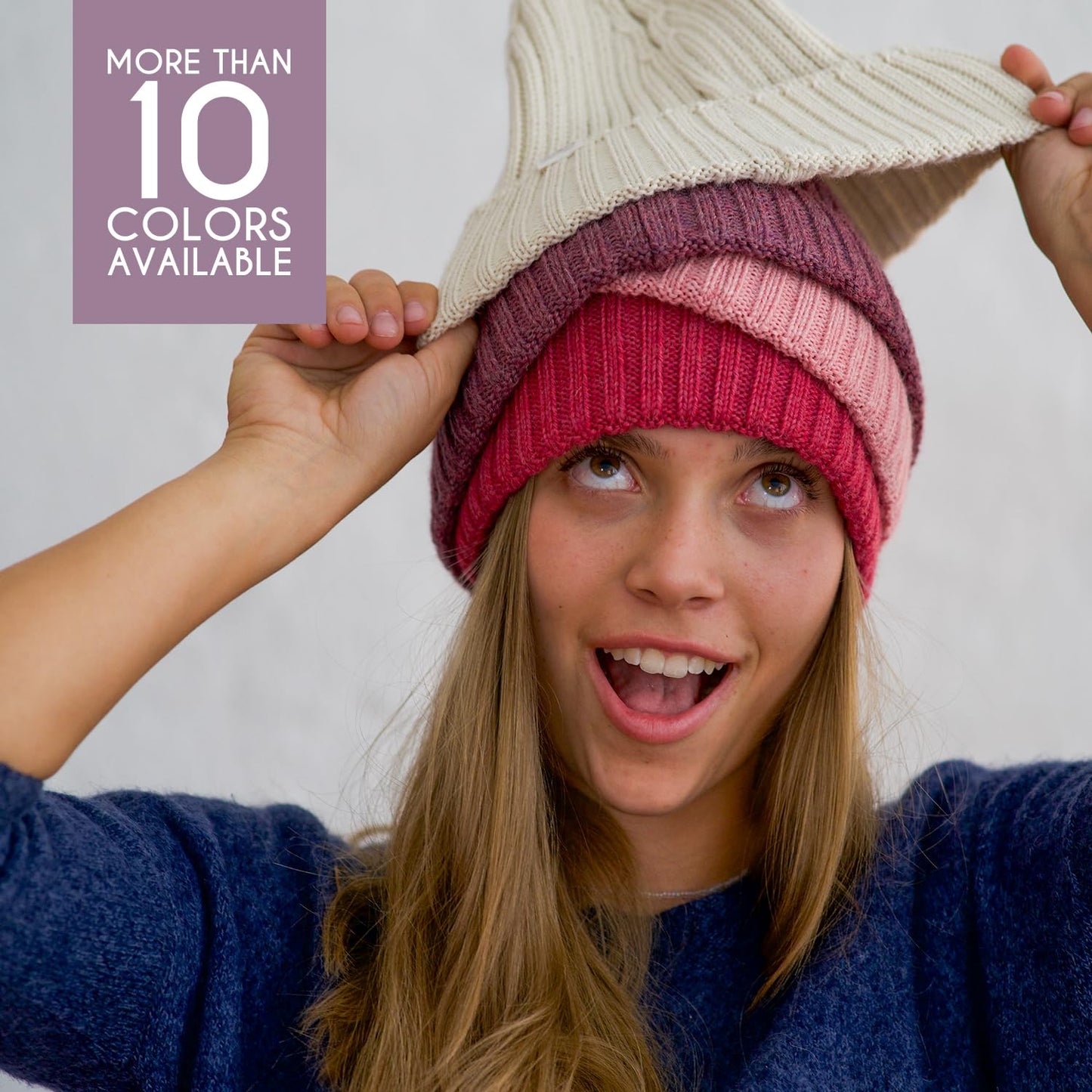 ALPALOVE 100% Baby Alpaca Worsted Beanie Dark Blue – Unisex Luxury Knit Winter Hat | Soft, Warm & Lightweight | Made in Germany
