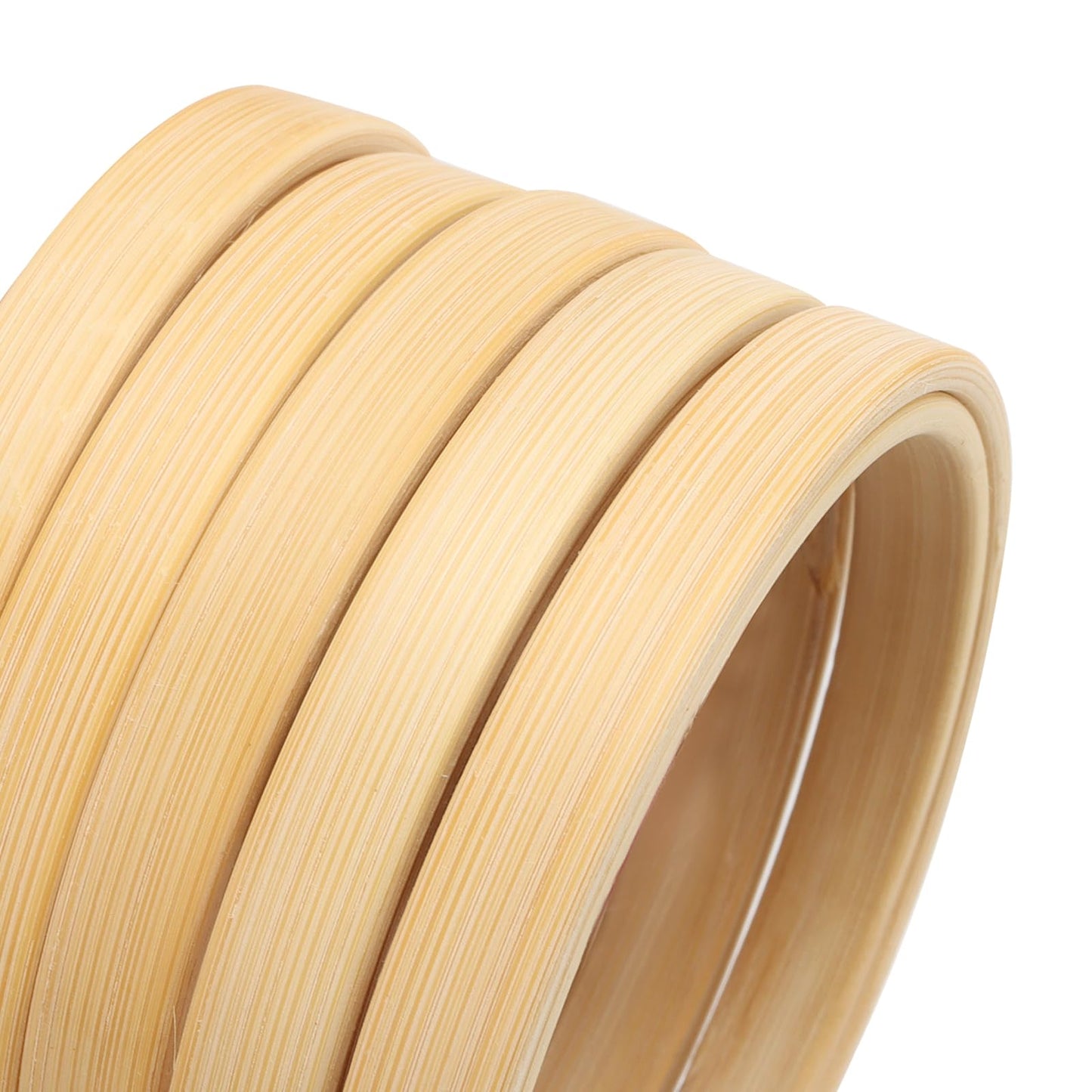SENJEOK 20Pcs 3 Inch Bamboo Embroidery Hoop, Bamboo Circle Cross Stitch Hoop Ring for Craft Sewing, DIY Project, Decoration