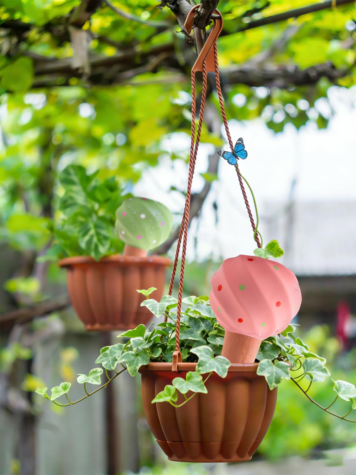 Kalolary 4PCS Plant Watering Globes Self Watering Stakes Terracotta Drip Water Stakes﻿ Irrigation Watering Bulbs for Pot, Indoor, Outdoor, Vacation (Conch)