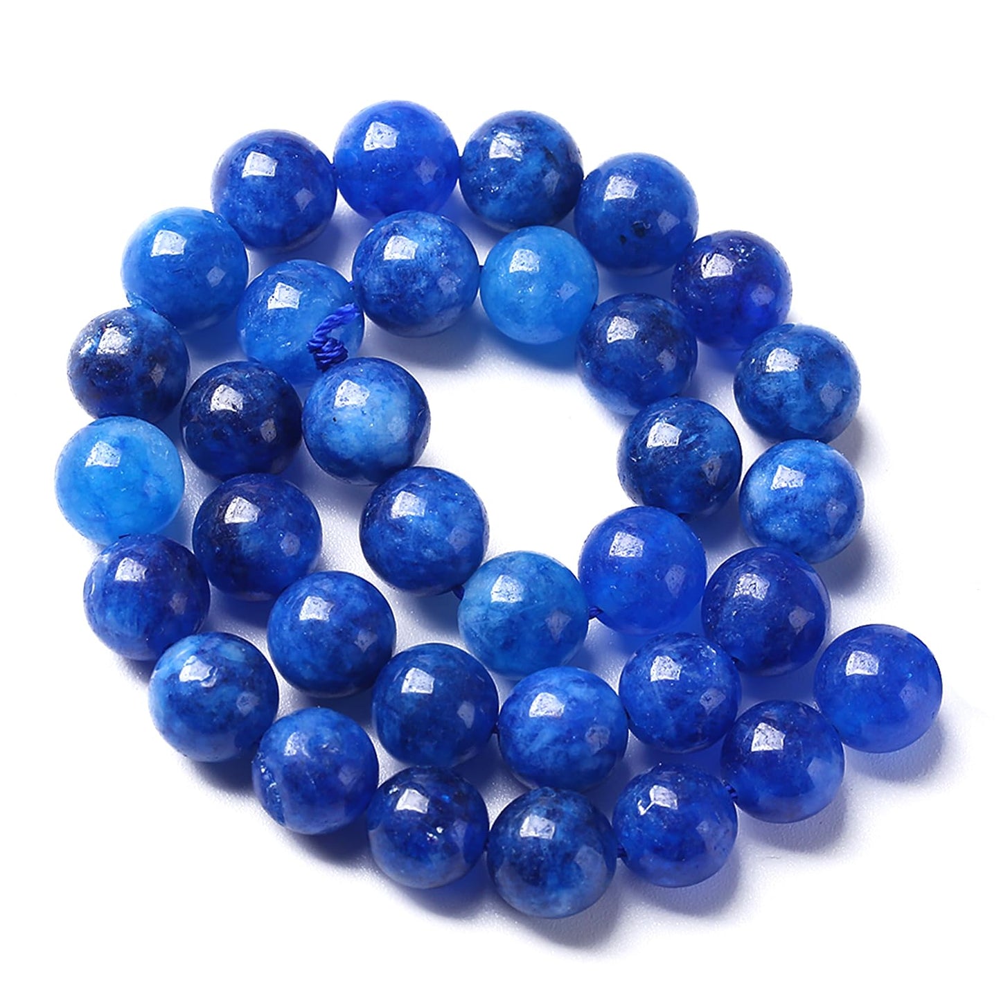 10mm 38pcs Kyanite Jade Stone Round Loose Beads for Jewelry Making DIY Bracelet Necklace