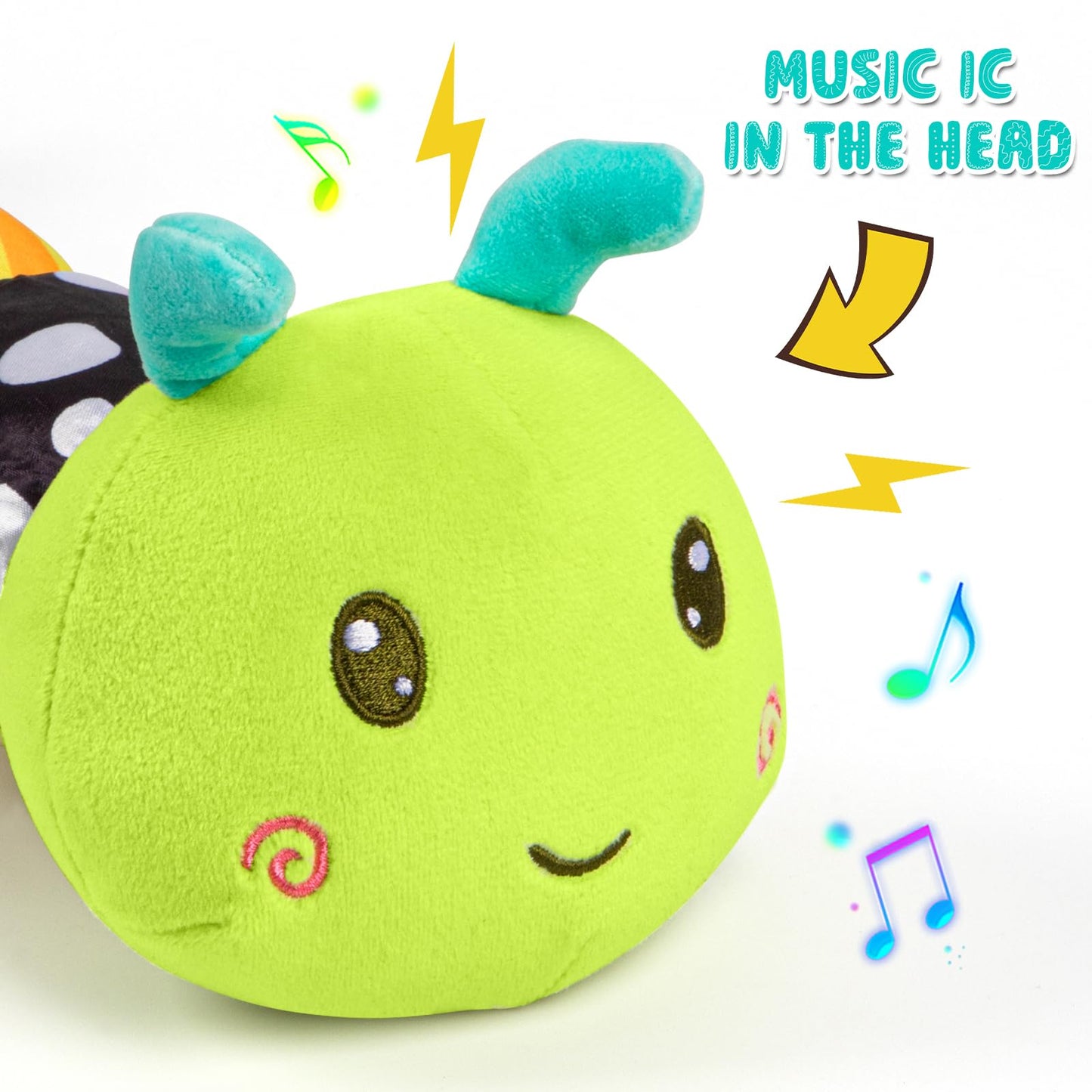 Baby Sensory Toy + Baby Stuffed Musical Caterpillar