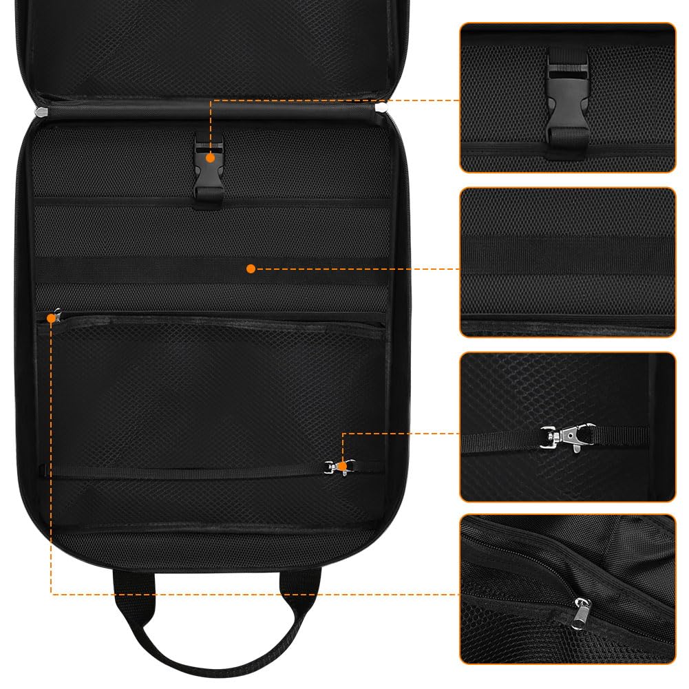 Yorkenbe Large Camp Kitchen Organizer, High Capacity Camping Cooking Utensils Bag, with Paper Towel Holder, Multi-pocket Waterproof Camping Utensils Holder for BBQ Outdoor Cooking Essentials