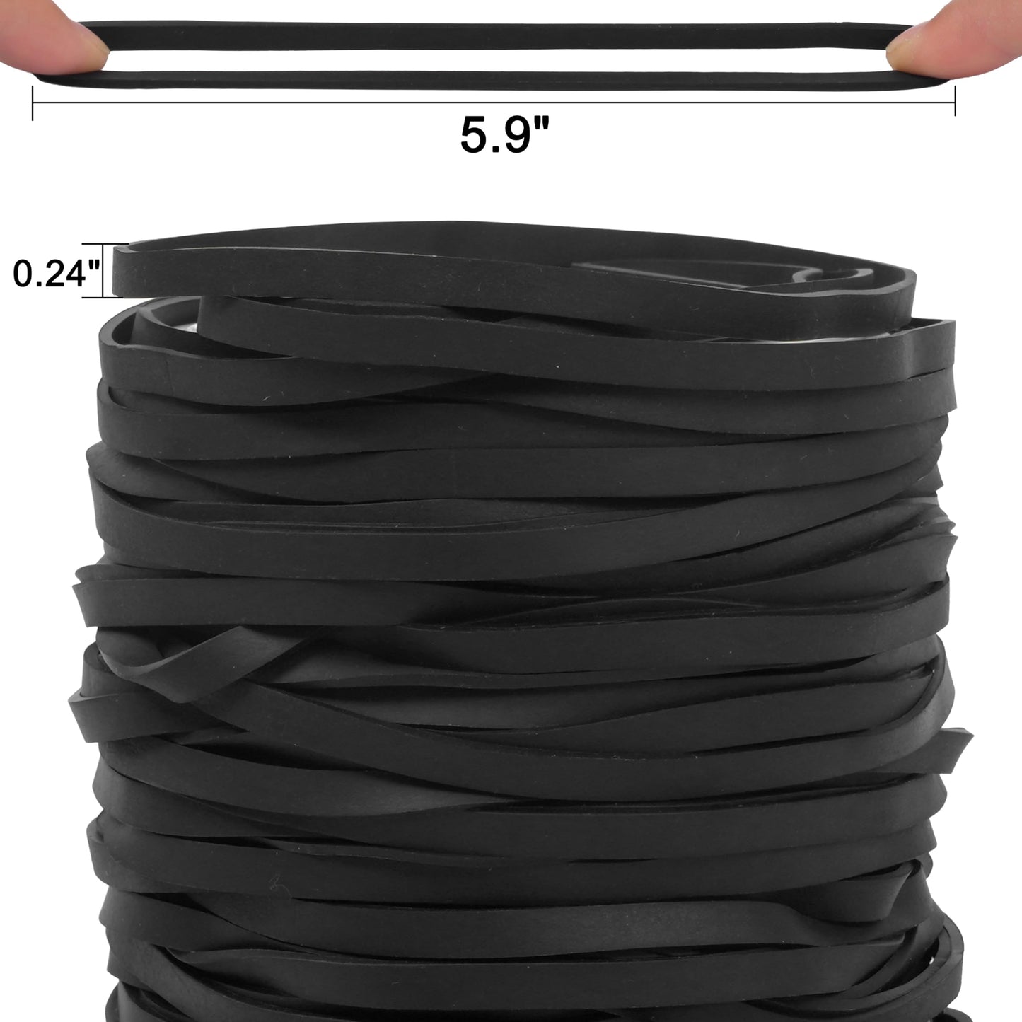 HAIDIBAO Rubber Bands 70Pcs size#69 Big black rubber band Elastic Band rubber bands office supplies (5.9" x 0.24")