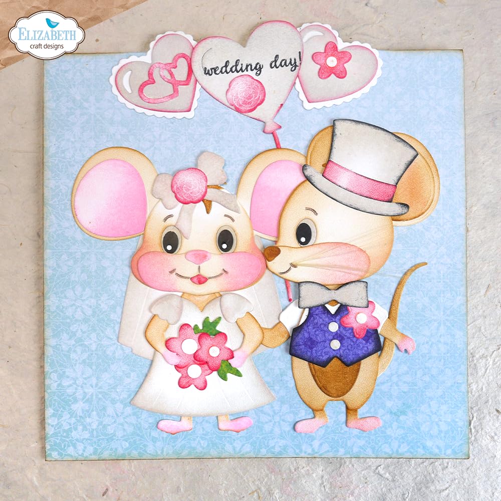 Elizabeth Craft Die Set – Valentines & Wedding Accessories – Metal Die Cut Set - 18 Pcs - Ideal for Cardmaking, Scrapbooking & Creative Paper Crafts – Crafting & Stamping Supplies