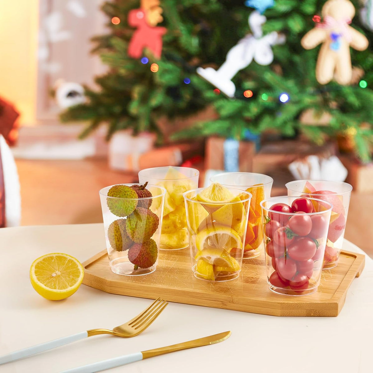 JollyPack 300 Pack Clear Plastic Cups 10 OZ Disposable Heavy-duty Hard Drinking Cups for Christmas, Wedding, Home, Dinner and other Events