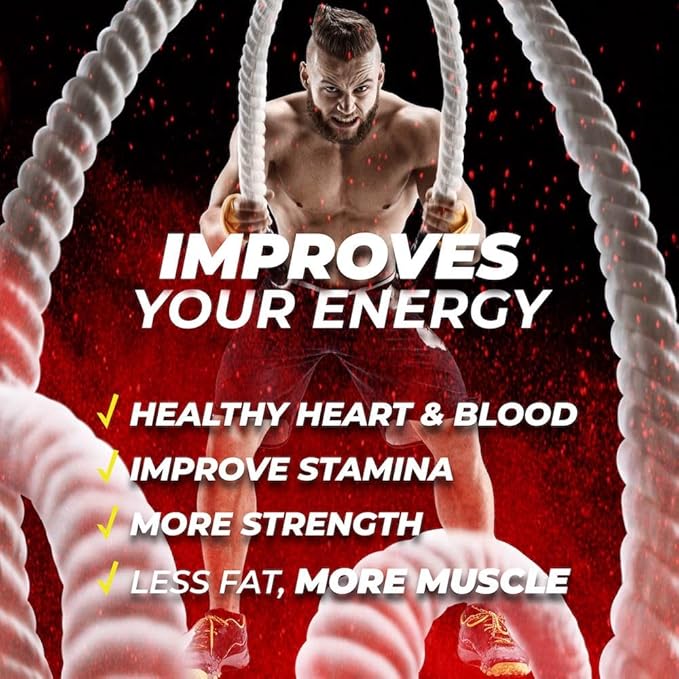 Vitality Enhancer for Men | Fast-Acting Testosterone Booster & Daily Supplement to Support Male Health & Libido | Potenciadores de Testosterona | Made in USA (1 Month Supply, 60 Caplets)